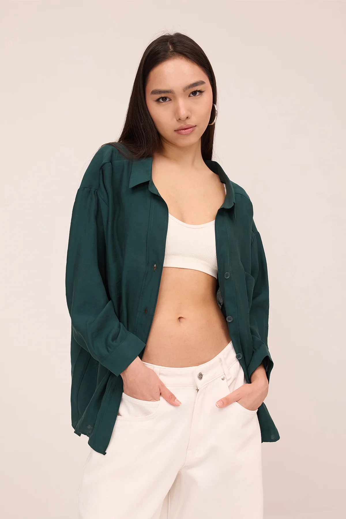 Oversize Shirt With Pocket Detail - Image 76
