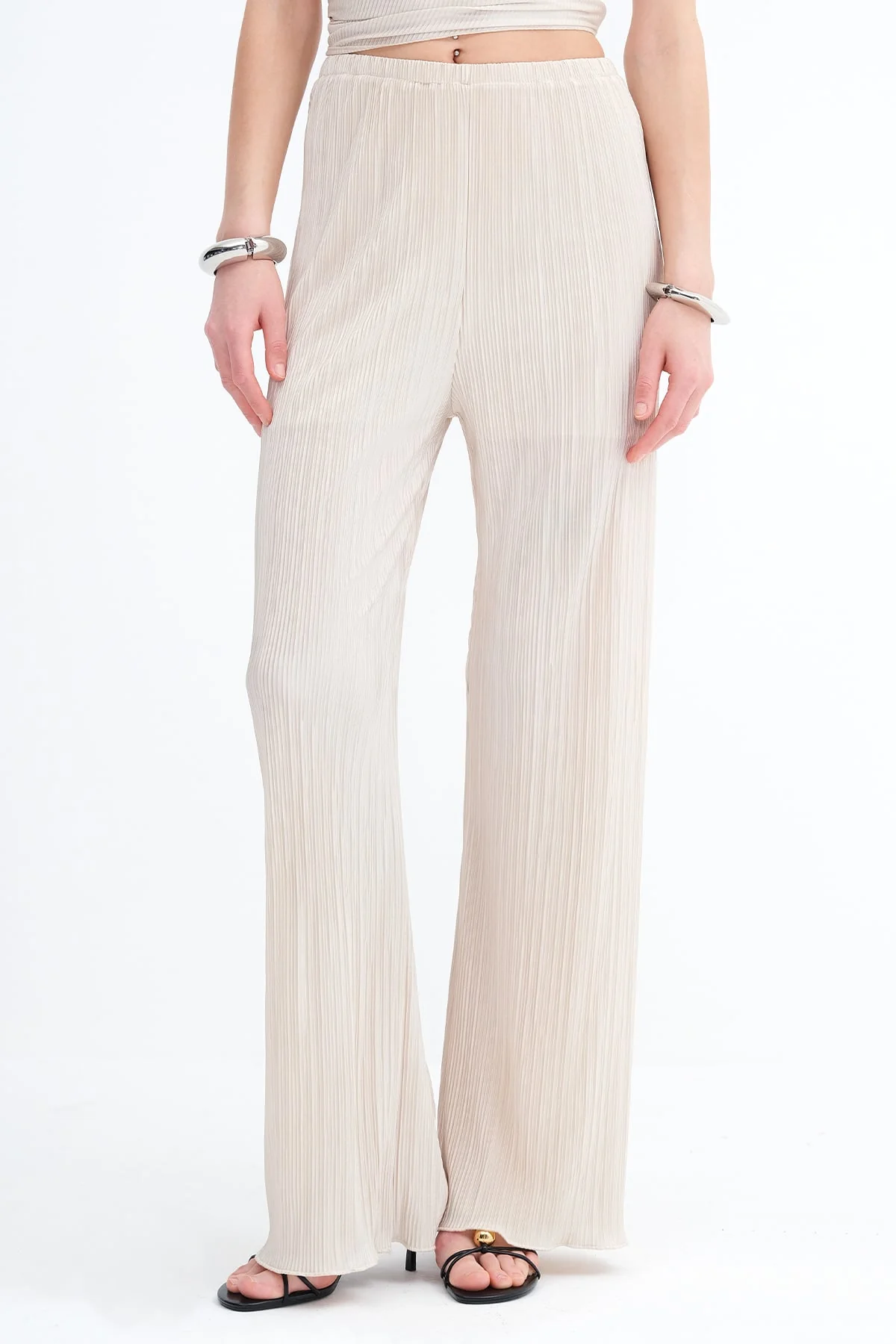 Pleated Wide Leg Pants - Image 6
