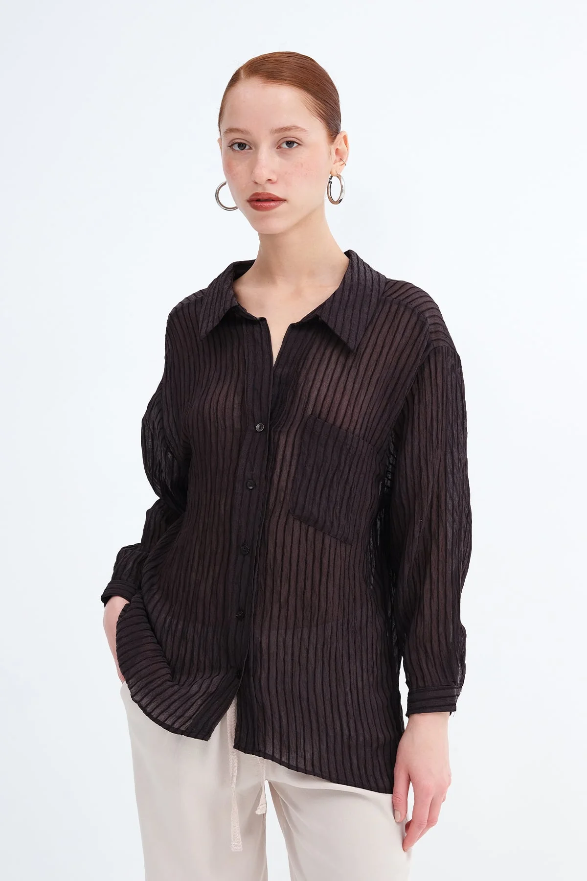 Pocket Striped Shirt - Image 6