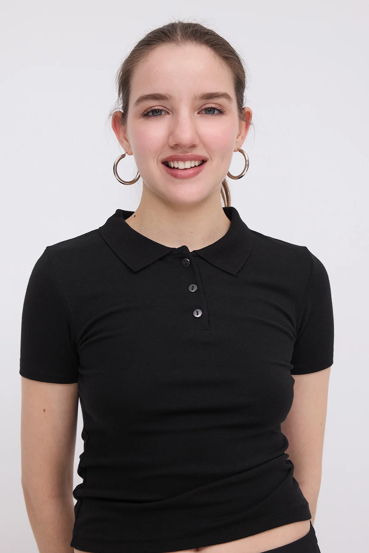 Polo Neck Modal T-shirt - Image 20