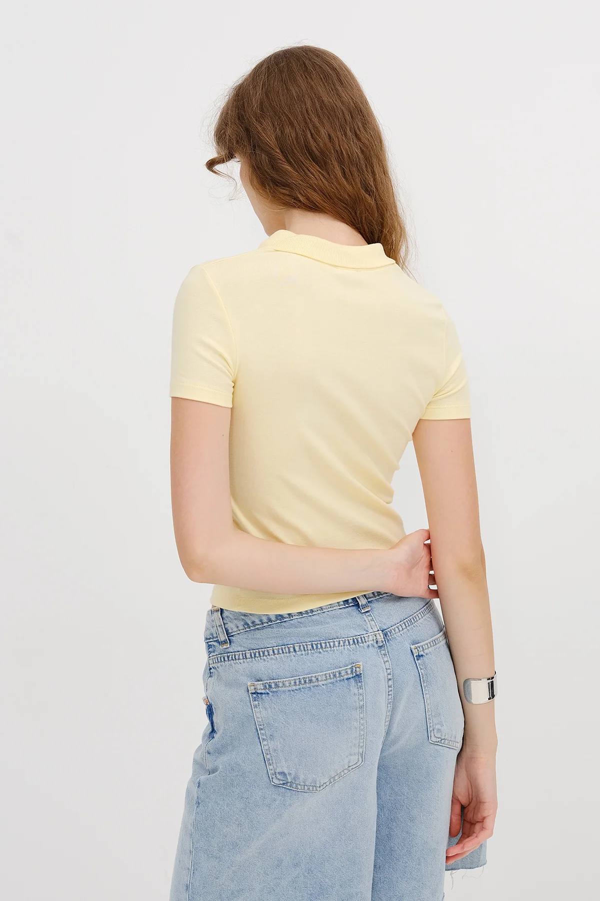 Polo Neck Modal T-shirt - Image 4