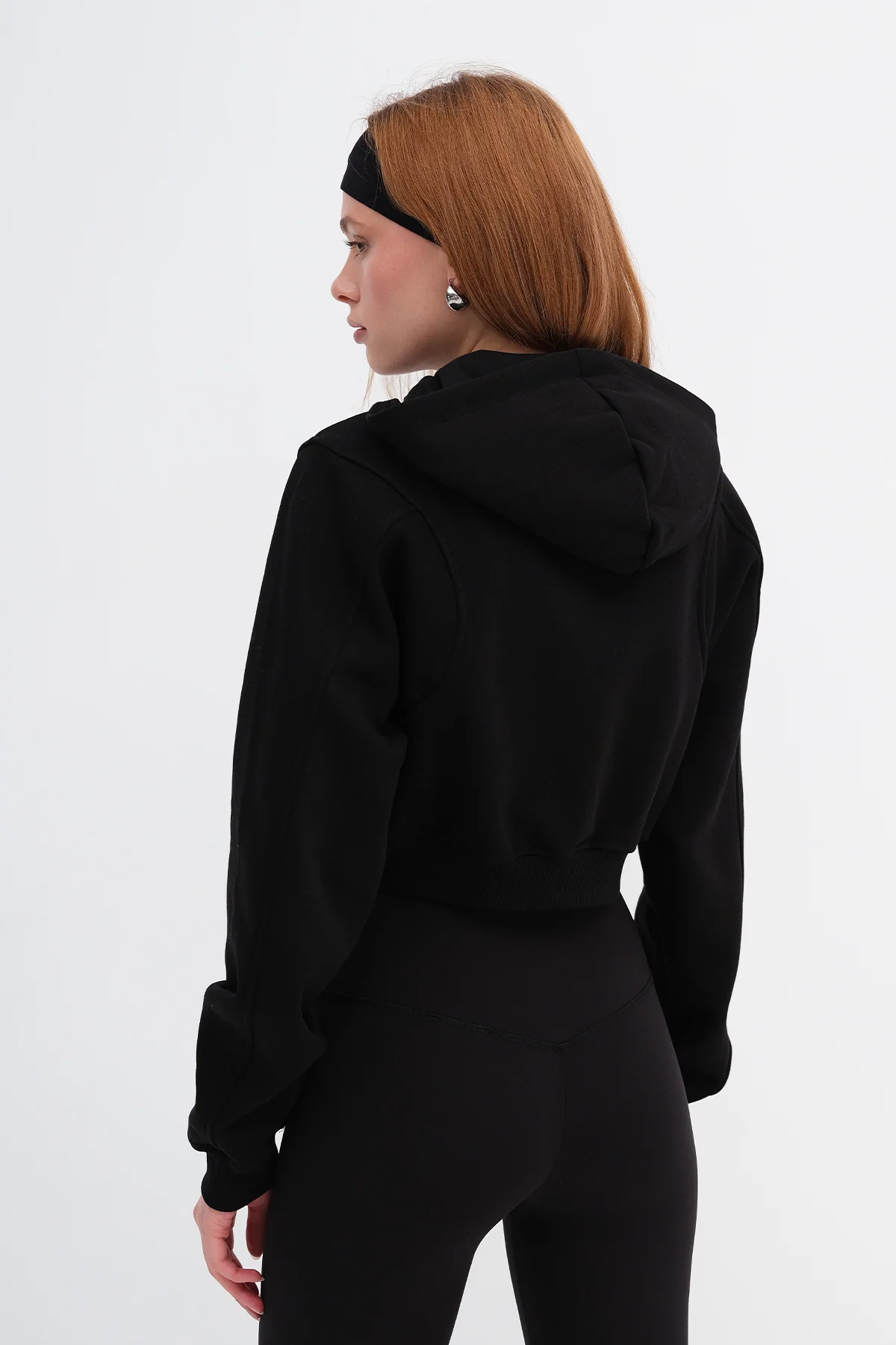 Raised Hooded Crop Sweatshirt - Image 62