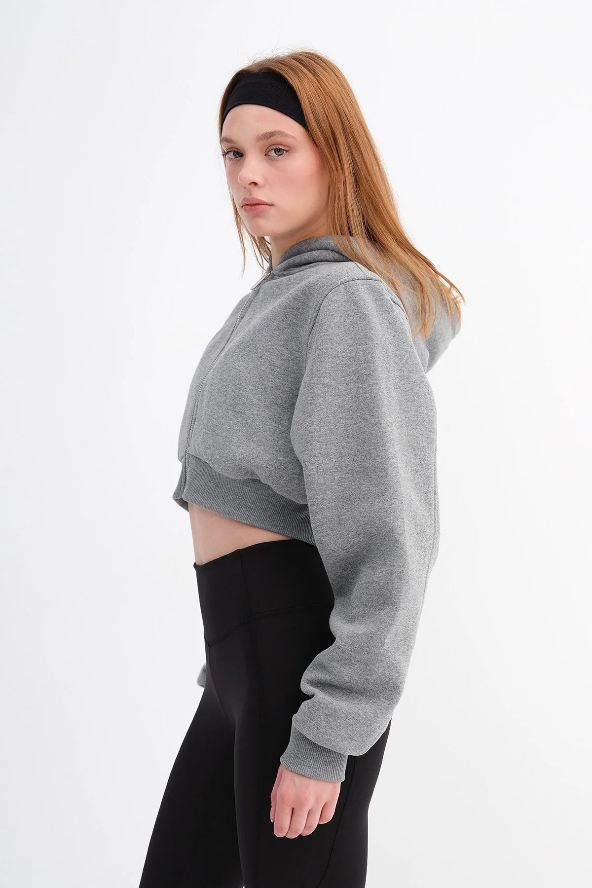 Raised Hooded Crop Sweatshirt - Image 67