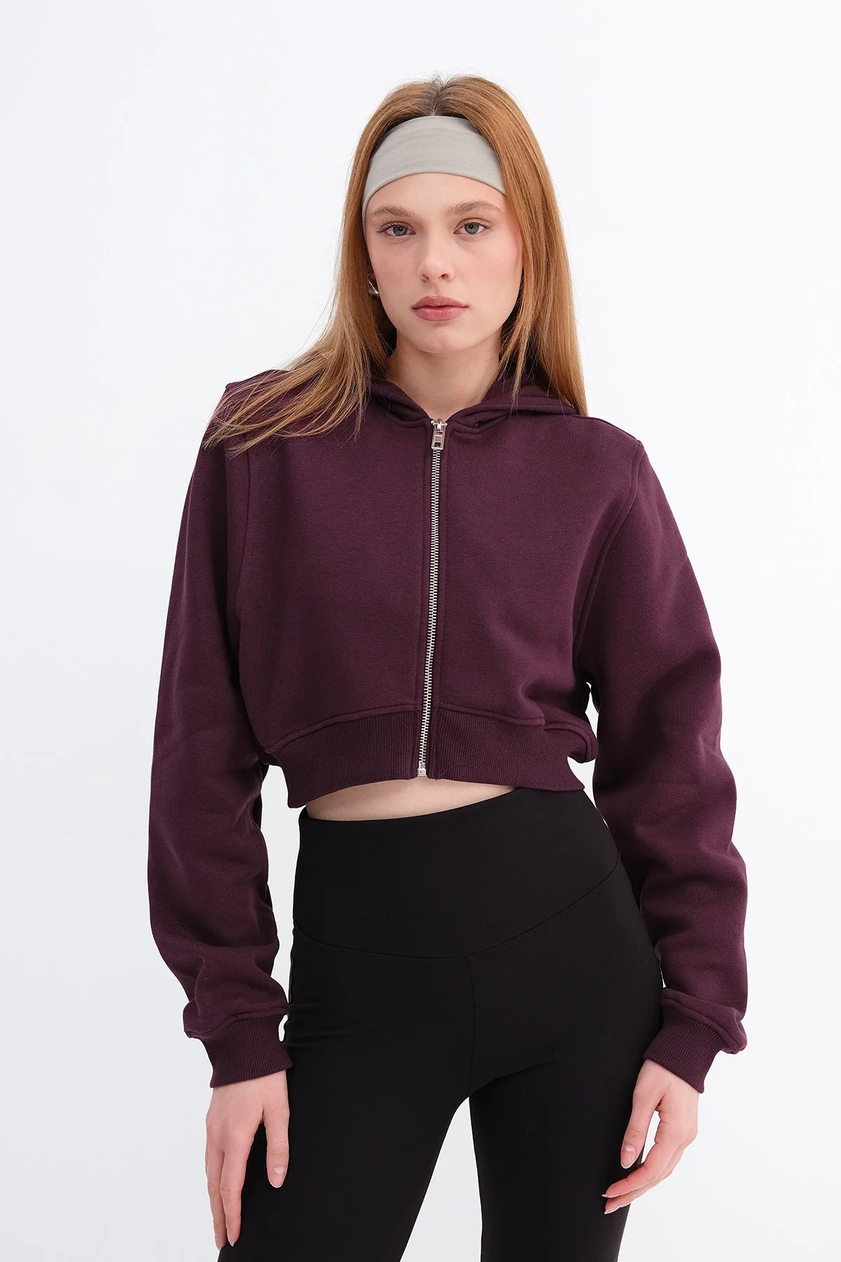 Raised Hooded Crop Sweatshirt - Image 71