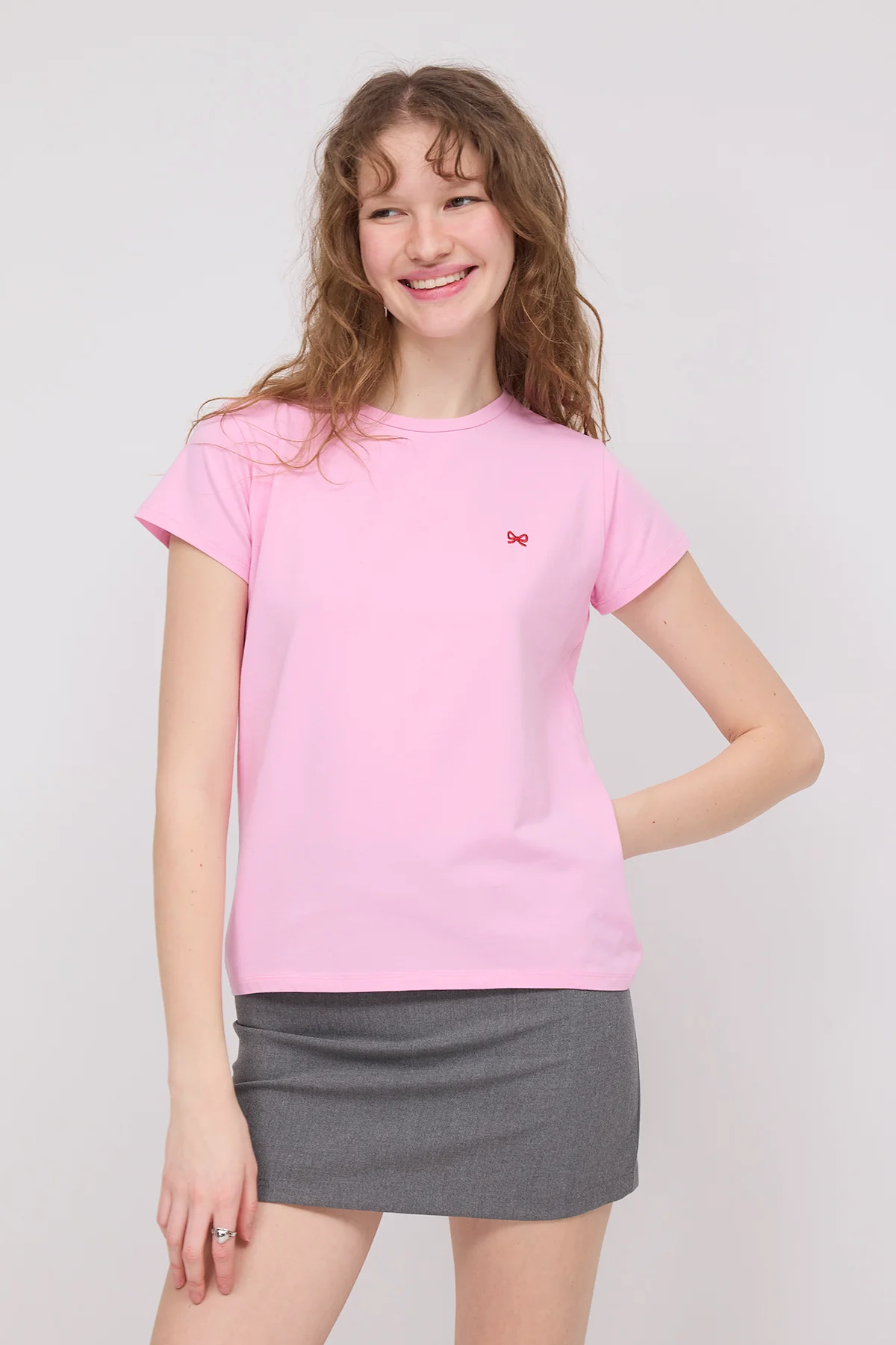 Ribbon Embroidered T-shirt - Image 4
