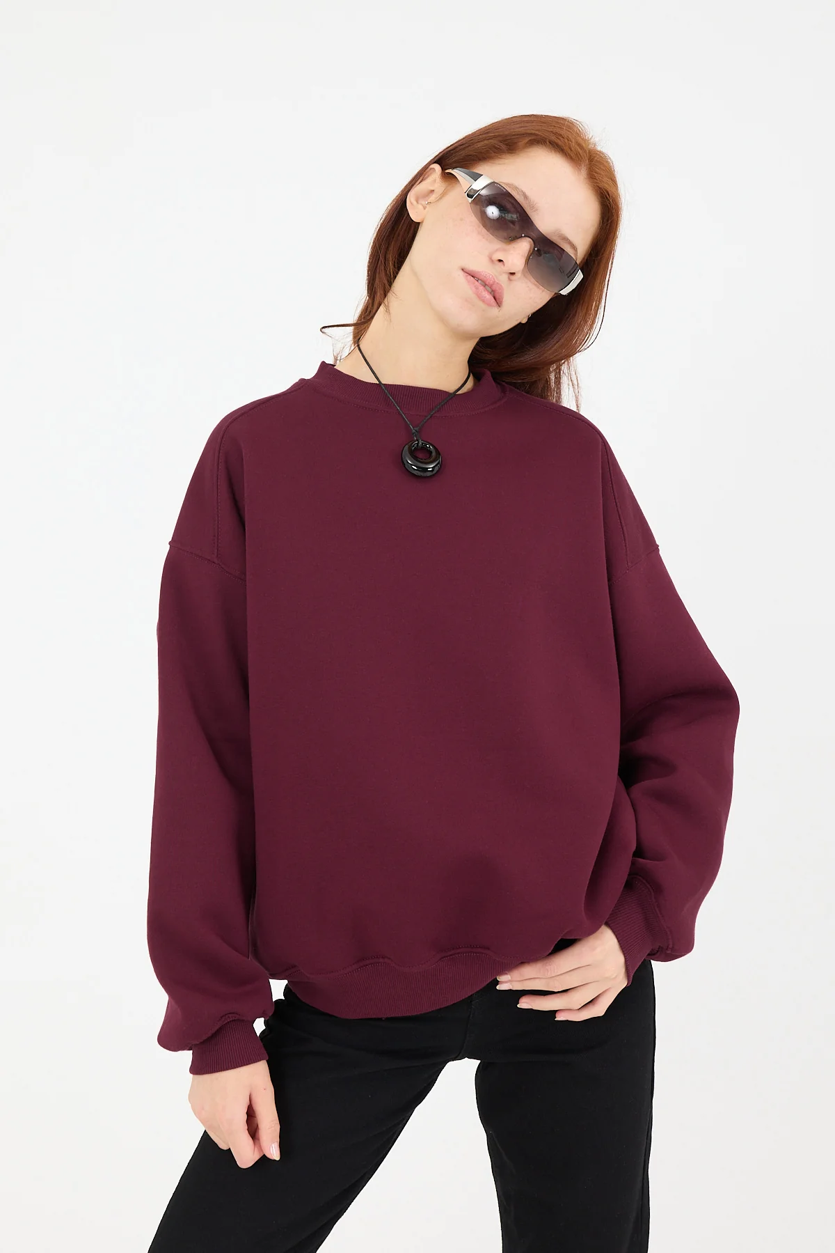 Round Neck Basic Sweatshirt - Image 22