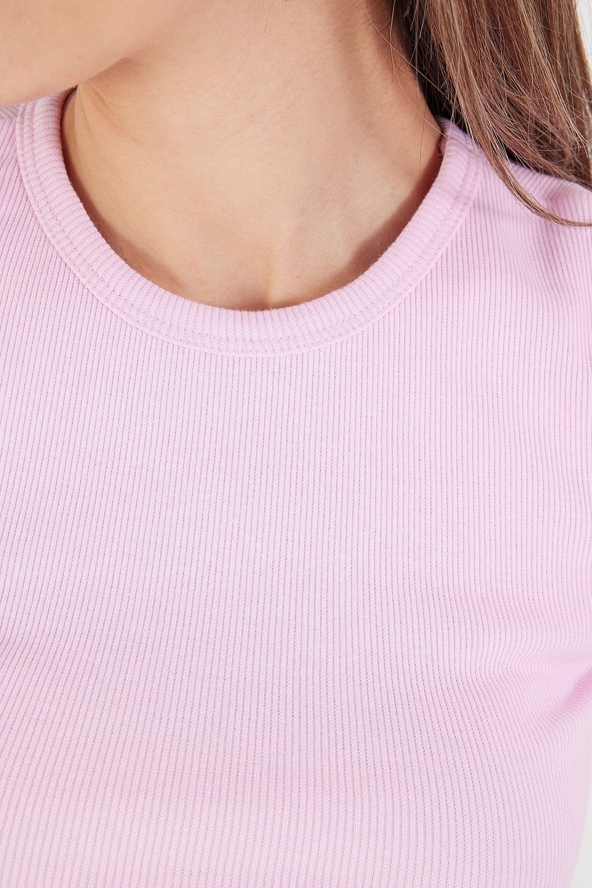 Round Neck Basic T-shirt - Image 73
