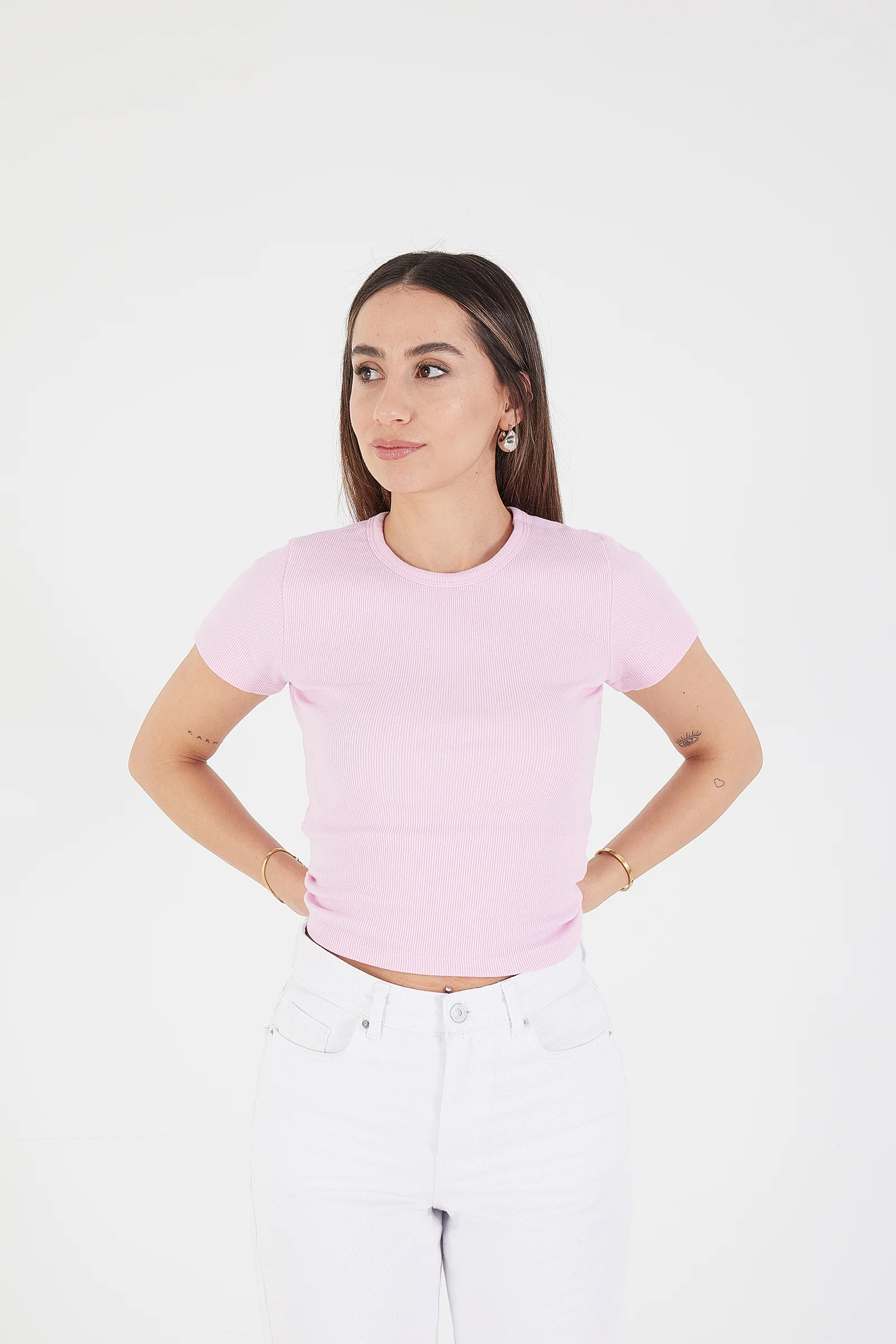 Round Neck Basic T-shirt - Image 74