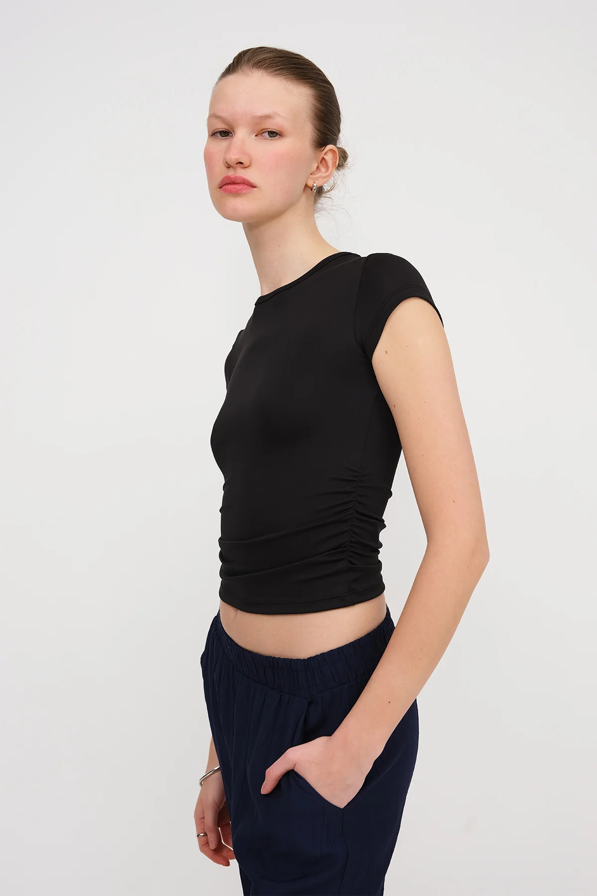 Side Pleated T-shirt - Image 13