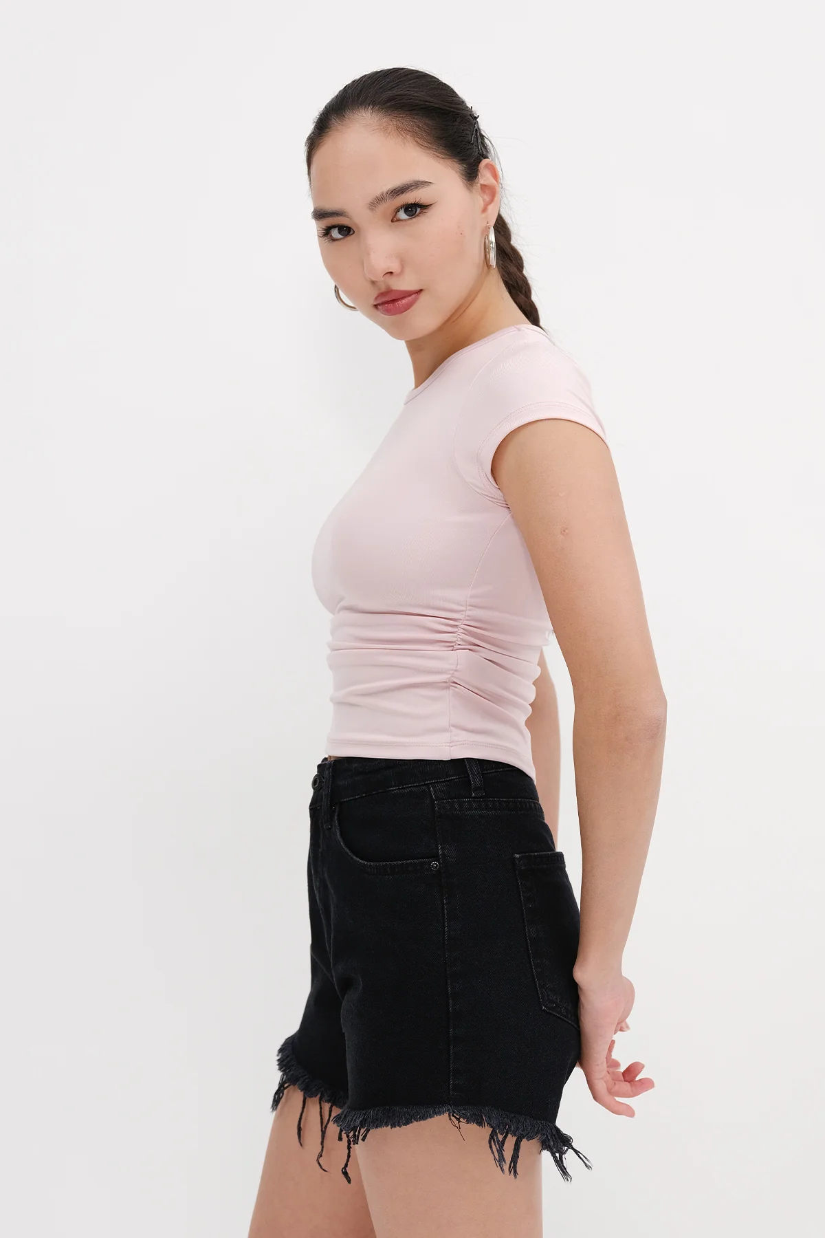 Side Pleated T-shirt - Image 3
