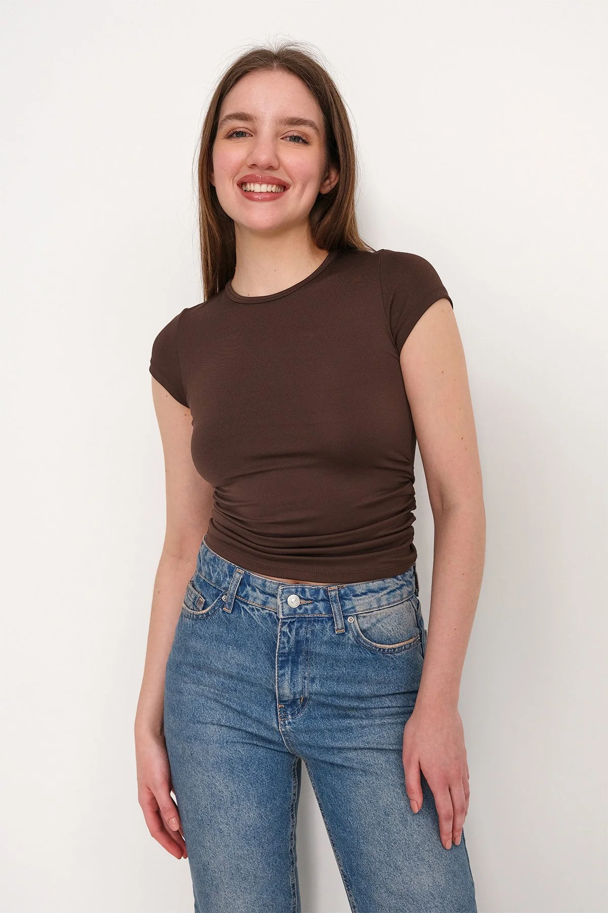 Side Pleated T-shirt - Image 9