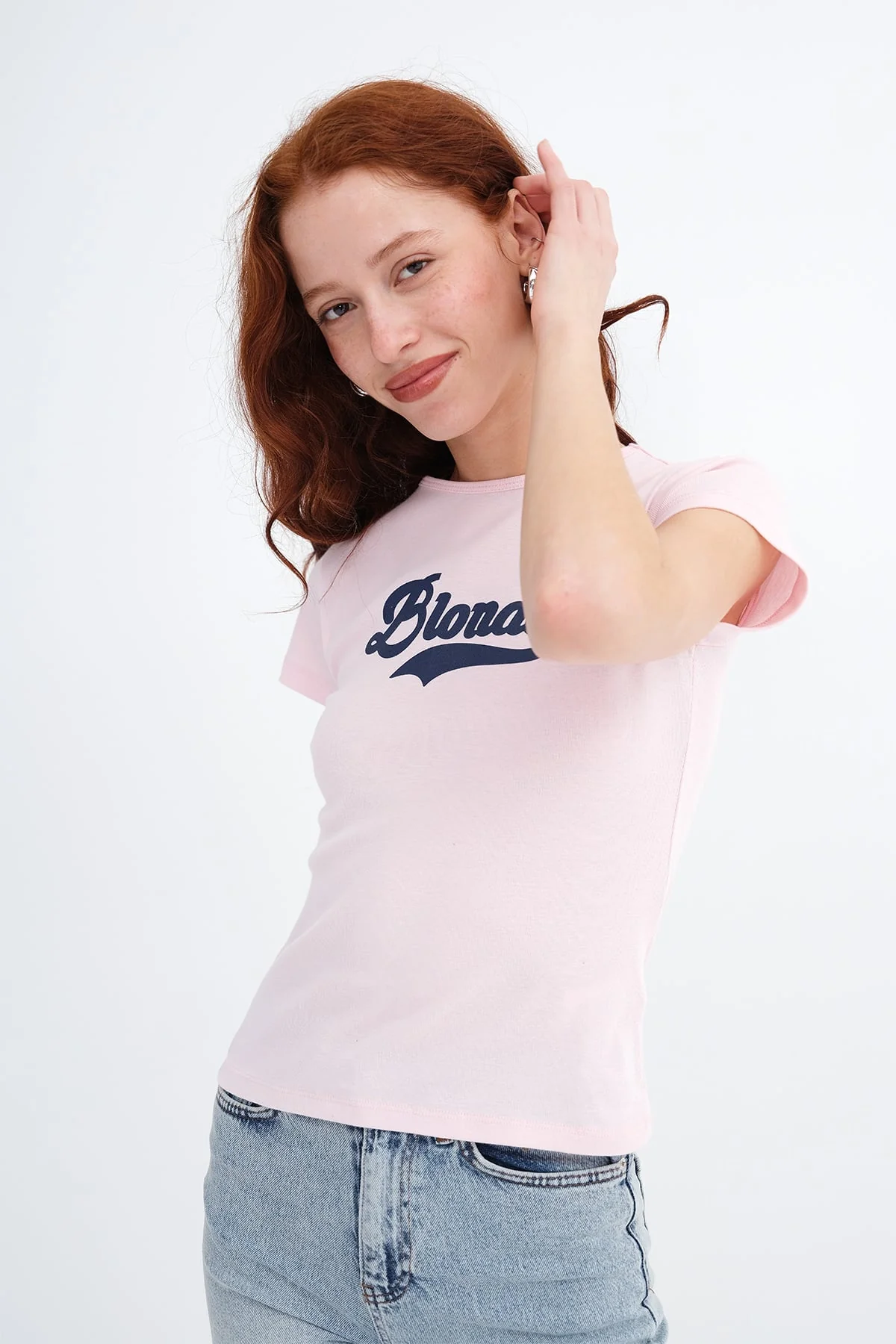 Slogan Print T-shirt - Image 6