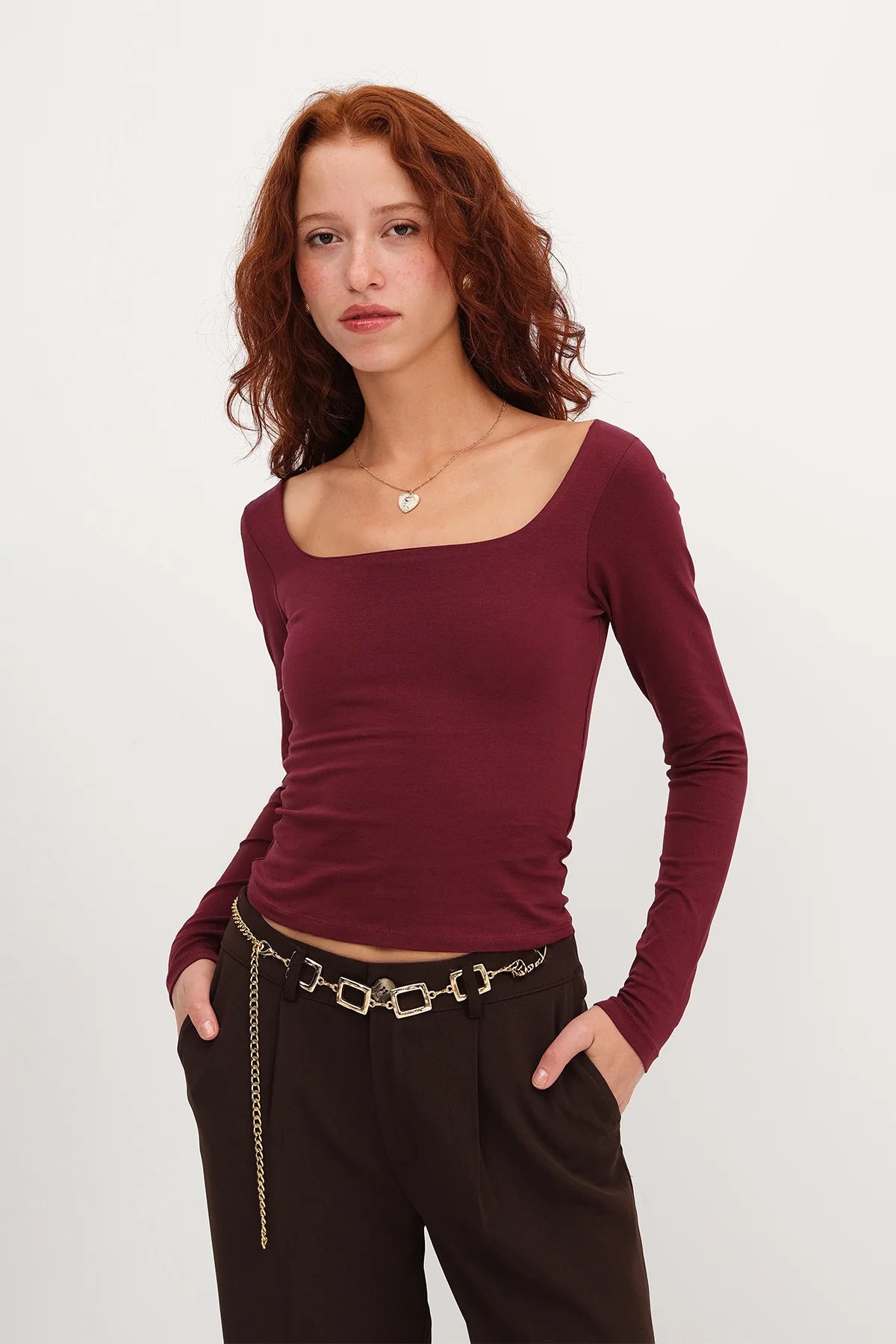 Square Neck Basic Blouse - Image 13