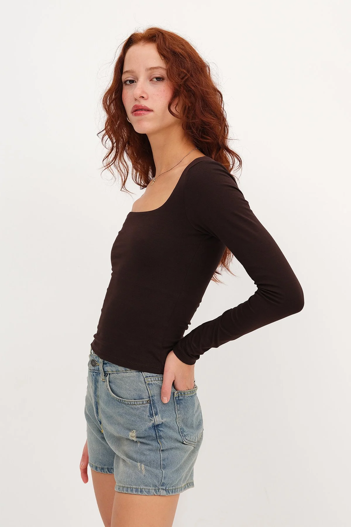 Square Neck Basic Blouse - Image 31