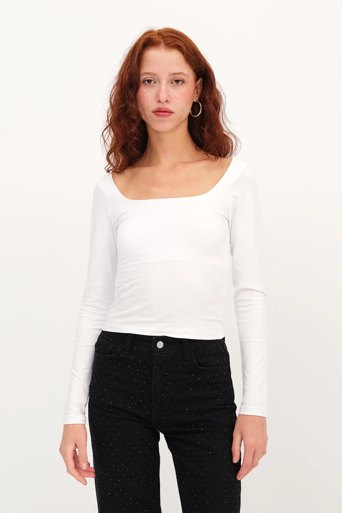 Square Neck Basic Blouse - Image 6