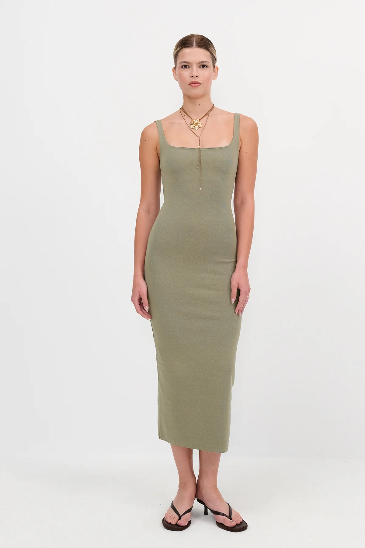 Square Neck Long Dress - Image 5