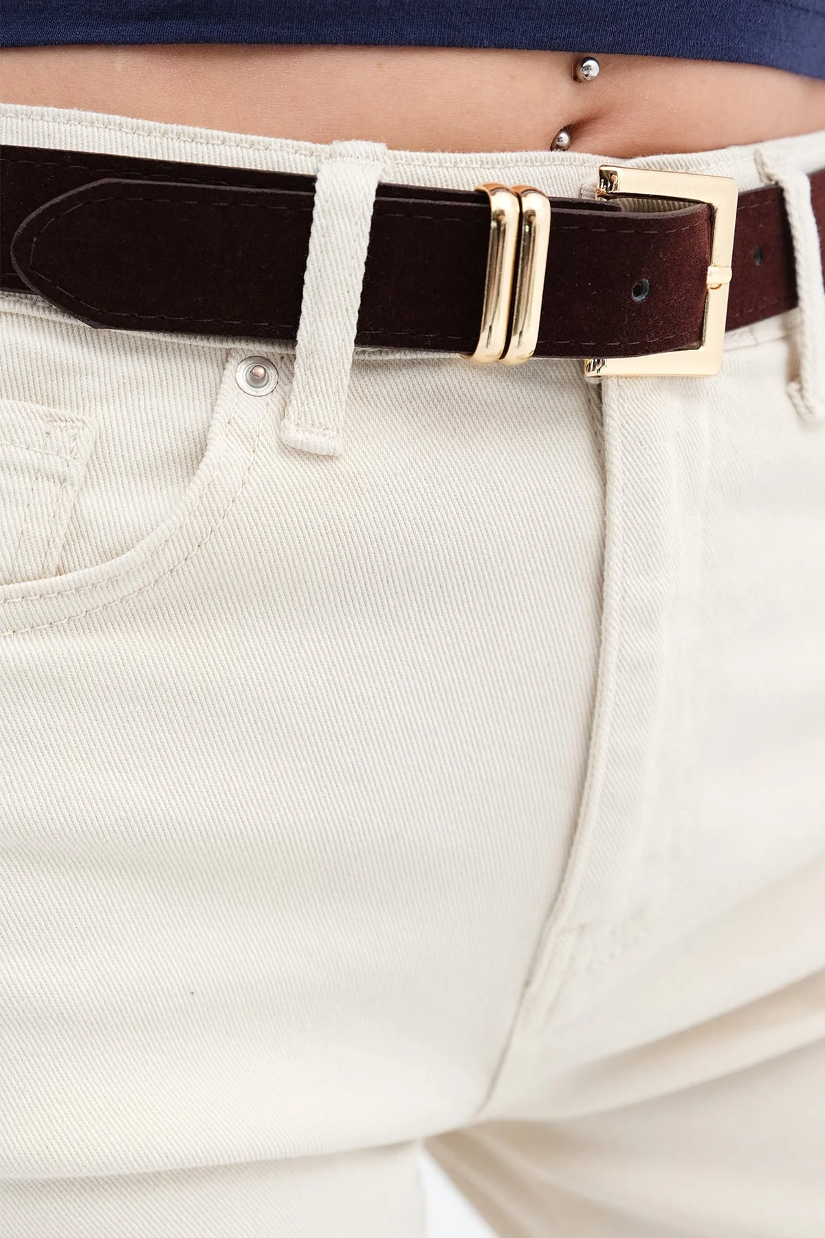 Straight Leg Jeans with Belt - Image 10
