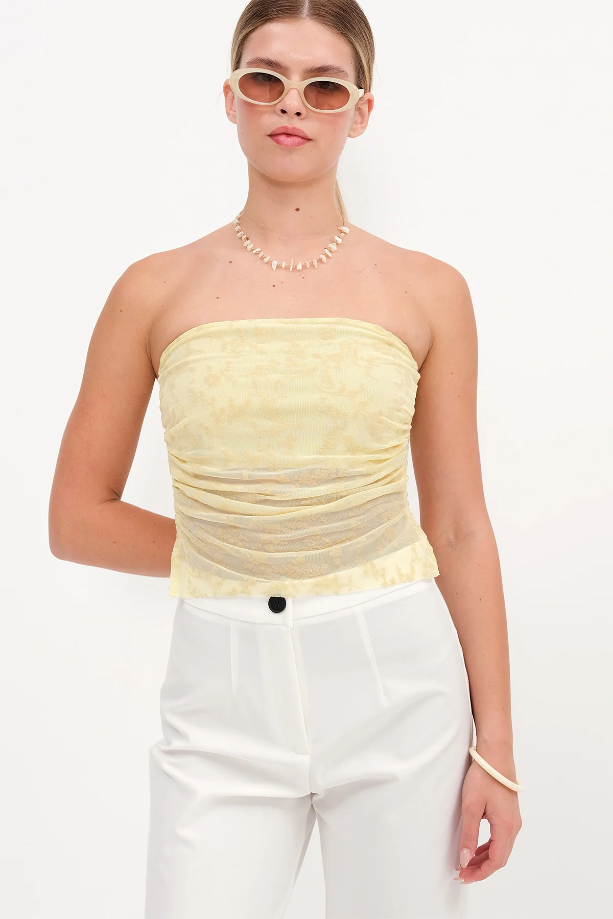 Strapless Printed Bustier - Image 20