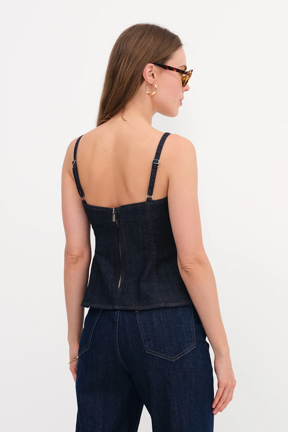 Strappy Denim Blouse - Image 6