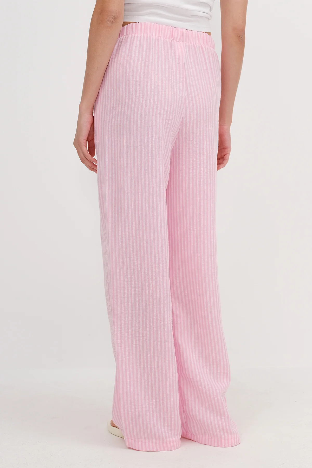 Striped Wide Leg Trousers - Image 9