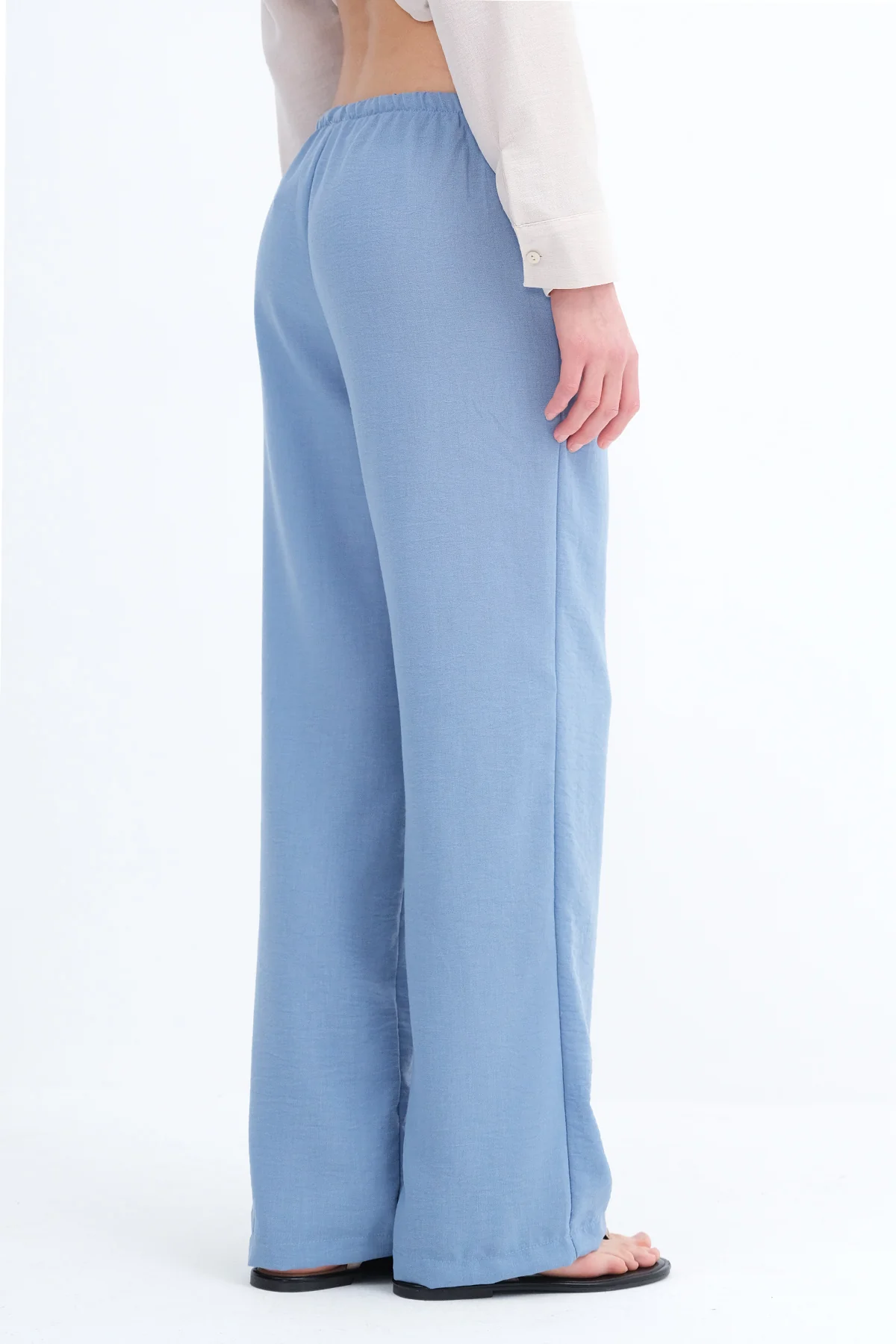 Tied Wide Leg Trousers - Image 11
