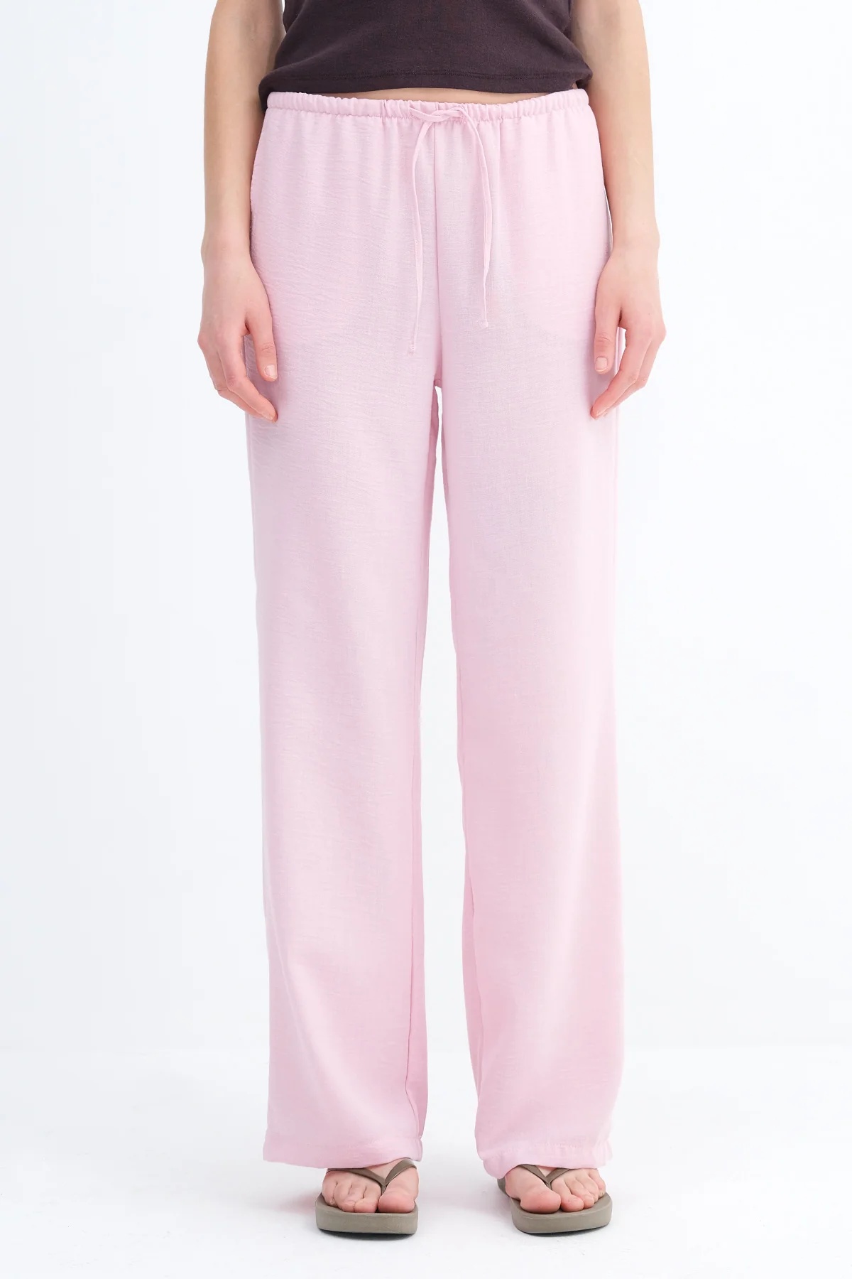 Tied Wide Leg Trousers - Image 13