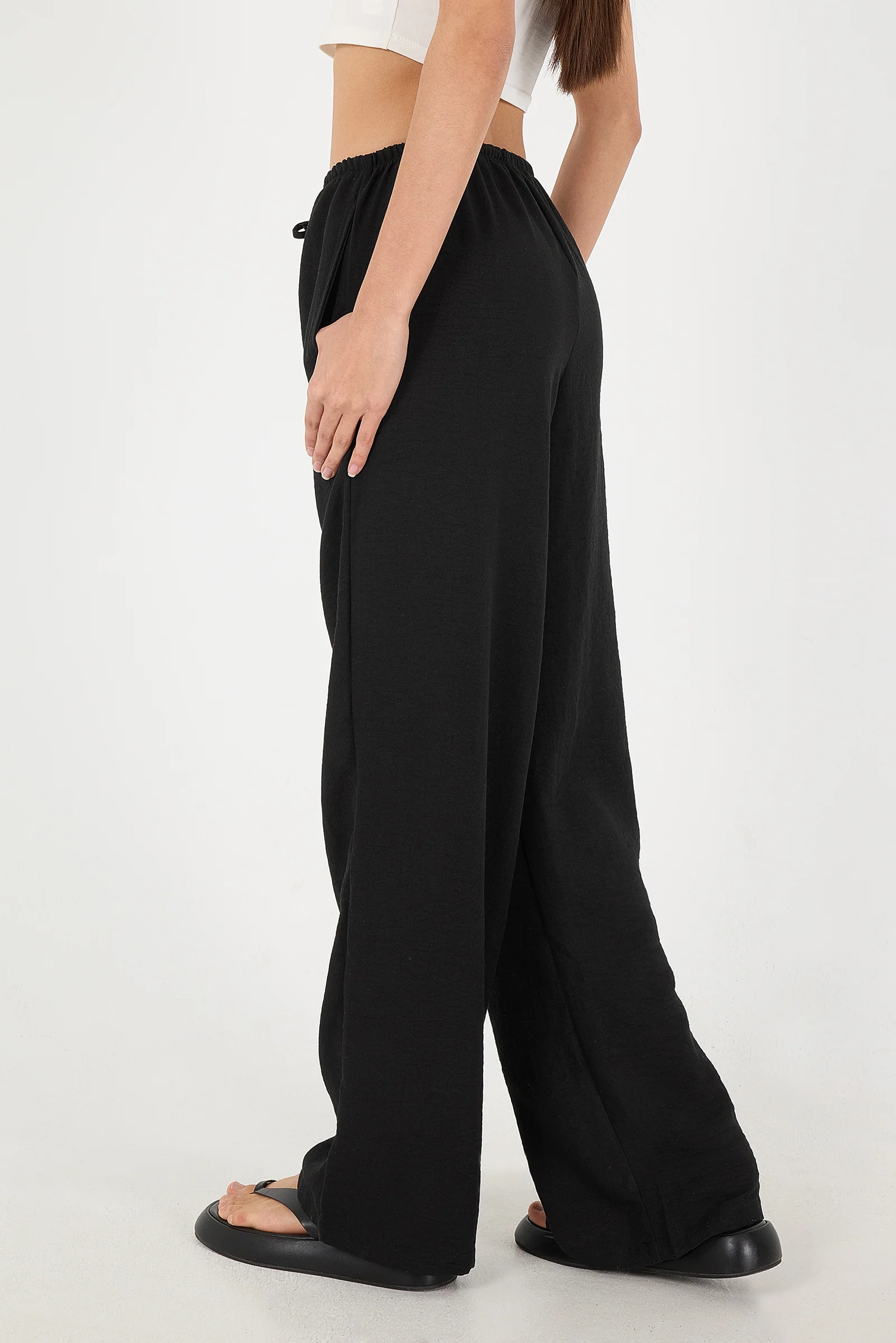 Tied Wide Leg Trousers - Image 56