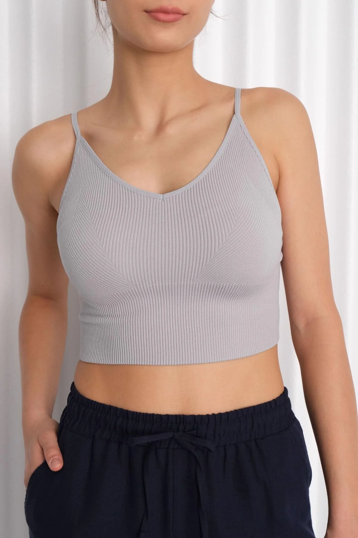 V-Neck Seamless Crop Top - Image 28