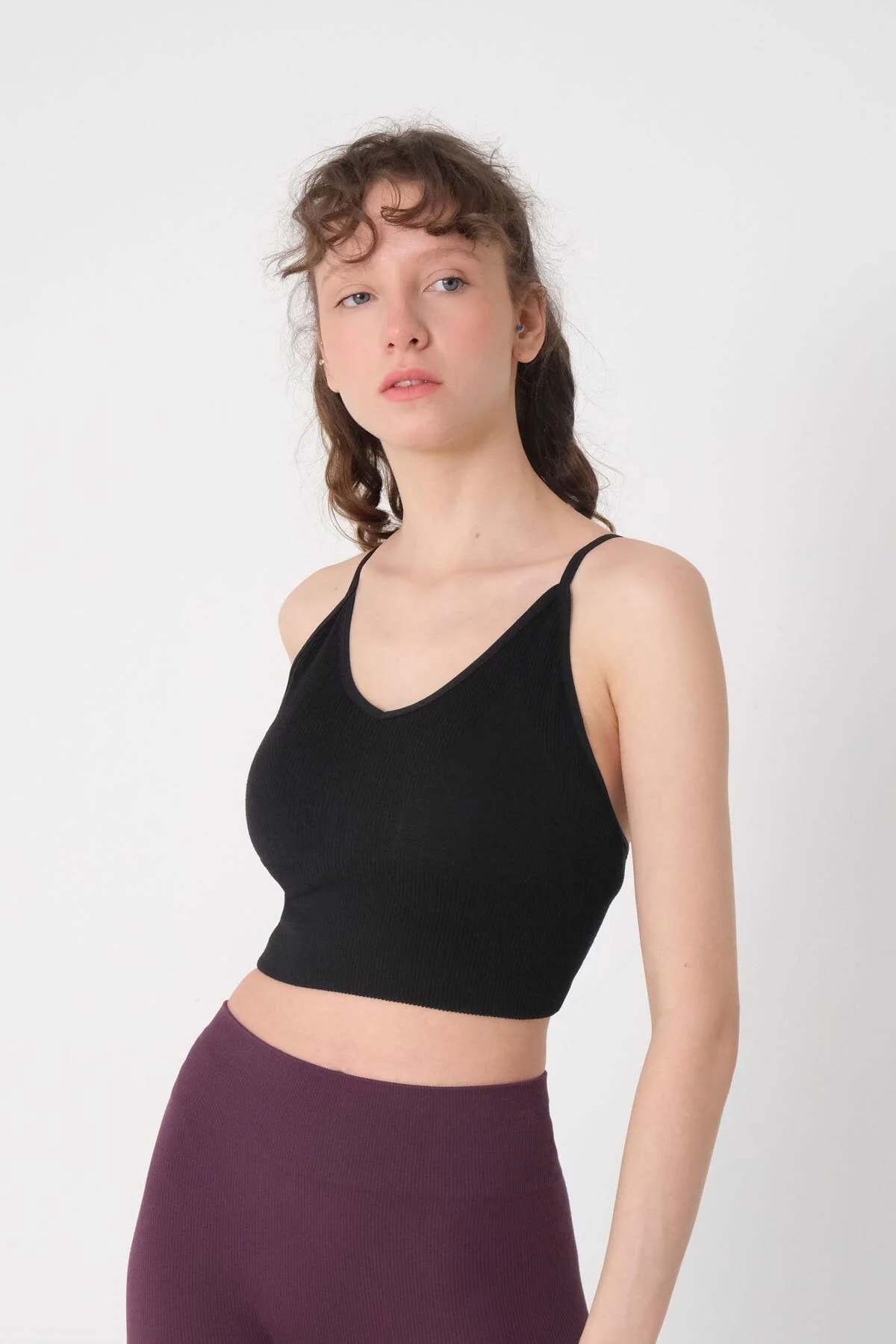 V-Neck Seamless Crop Top - Image 43