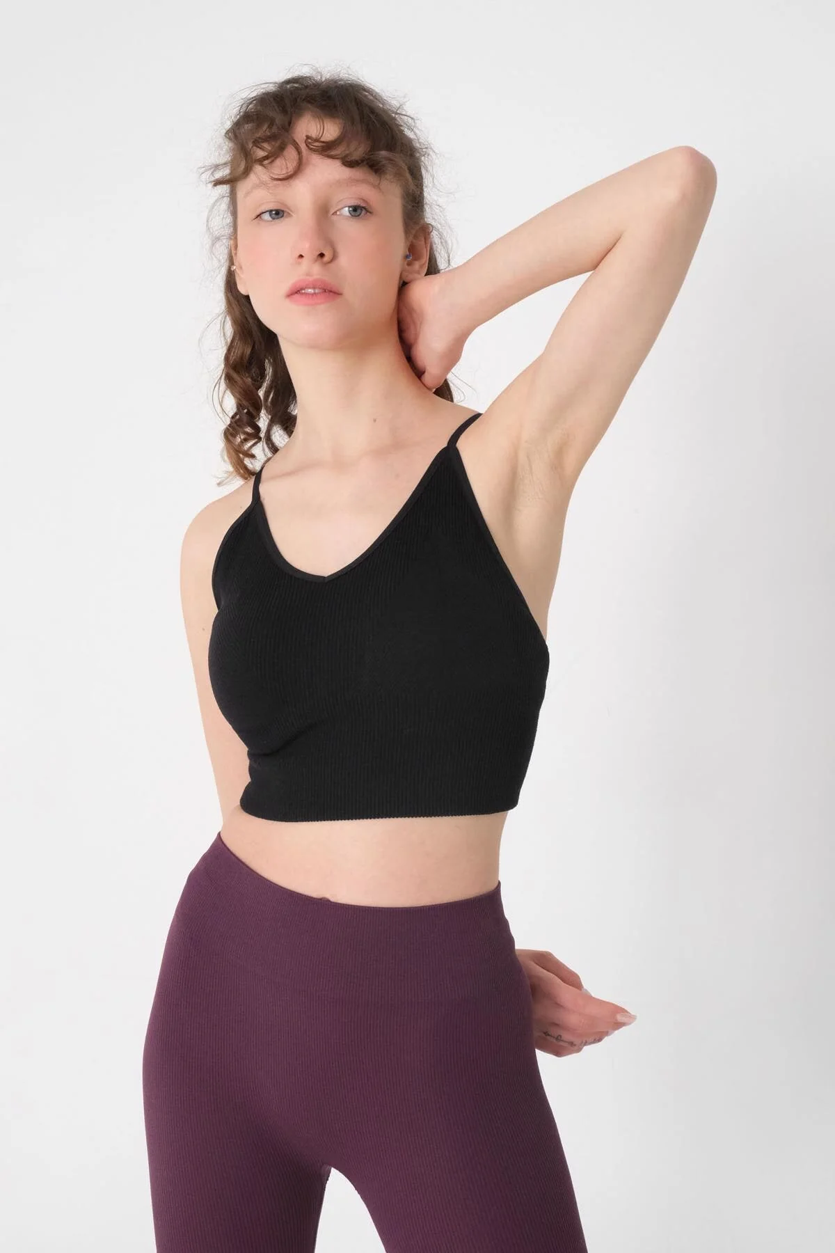 V-Neck Seamless Crop Top - Image 45