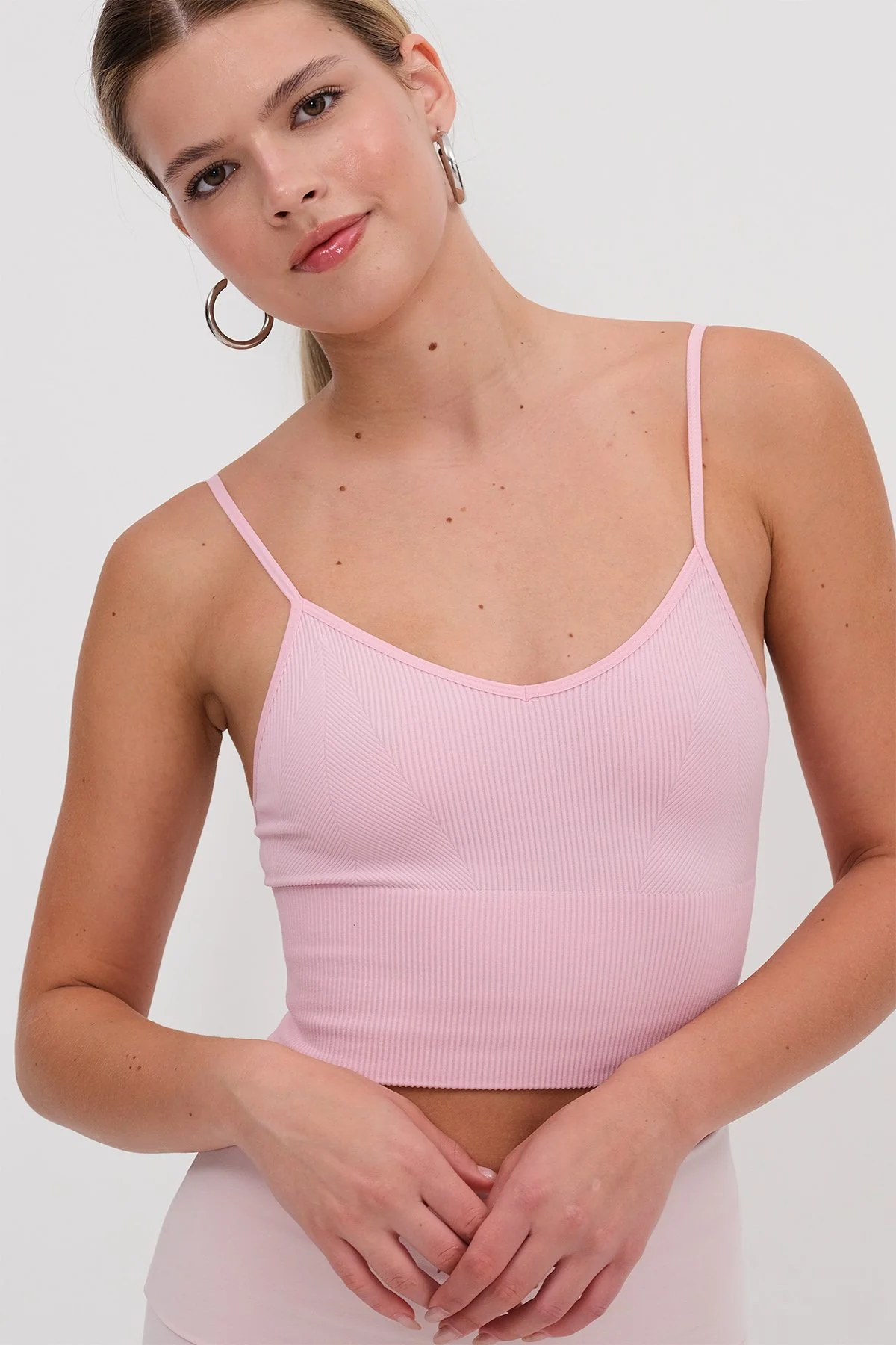 V-Neck Seamless Crop Top - Image 7