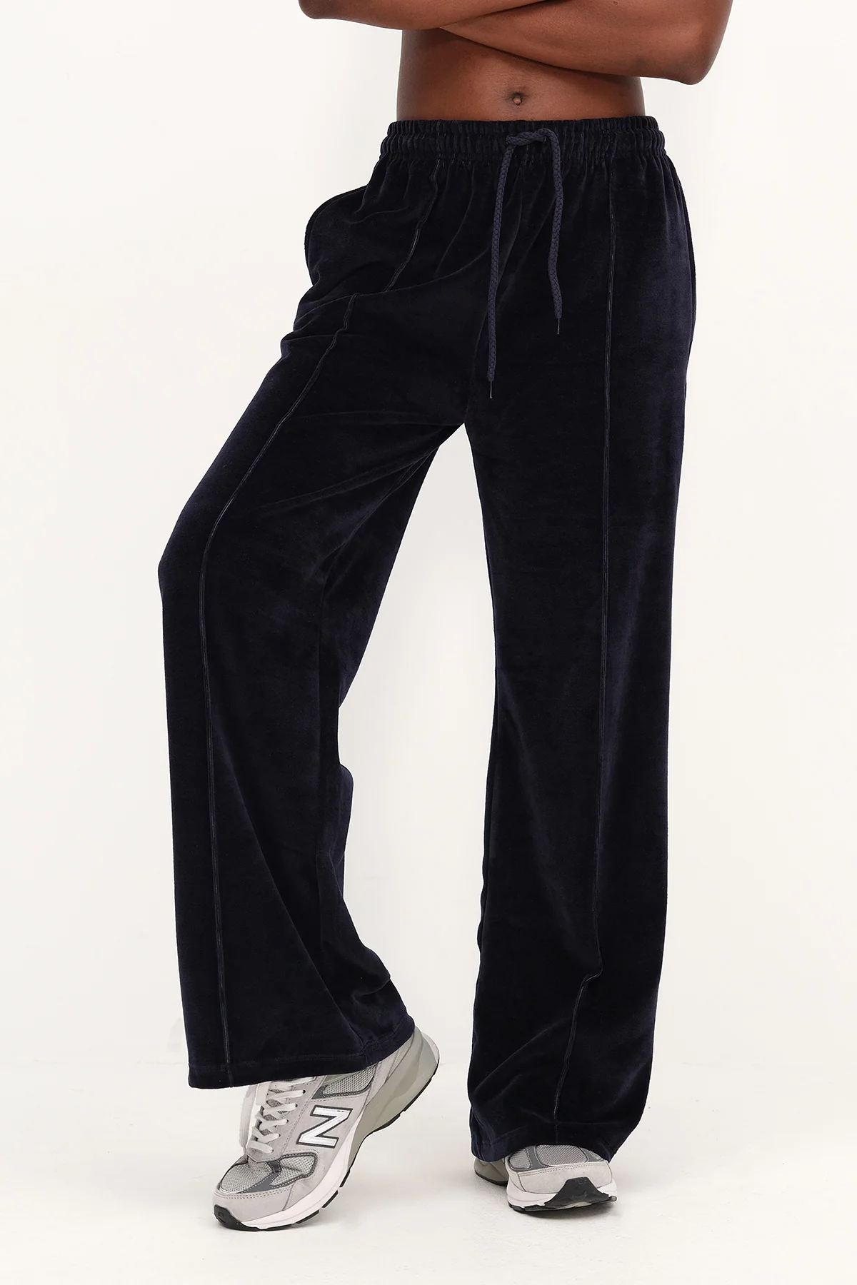 Velvet Wide Leg Joggers - Image 2