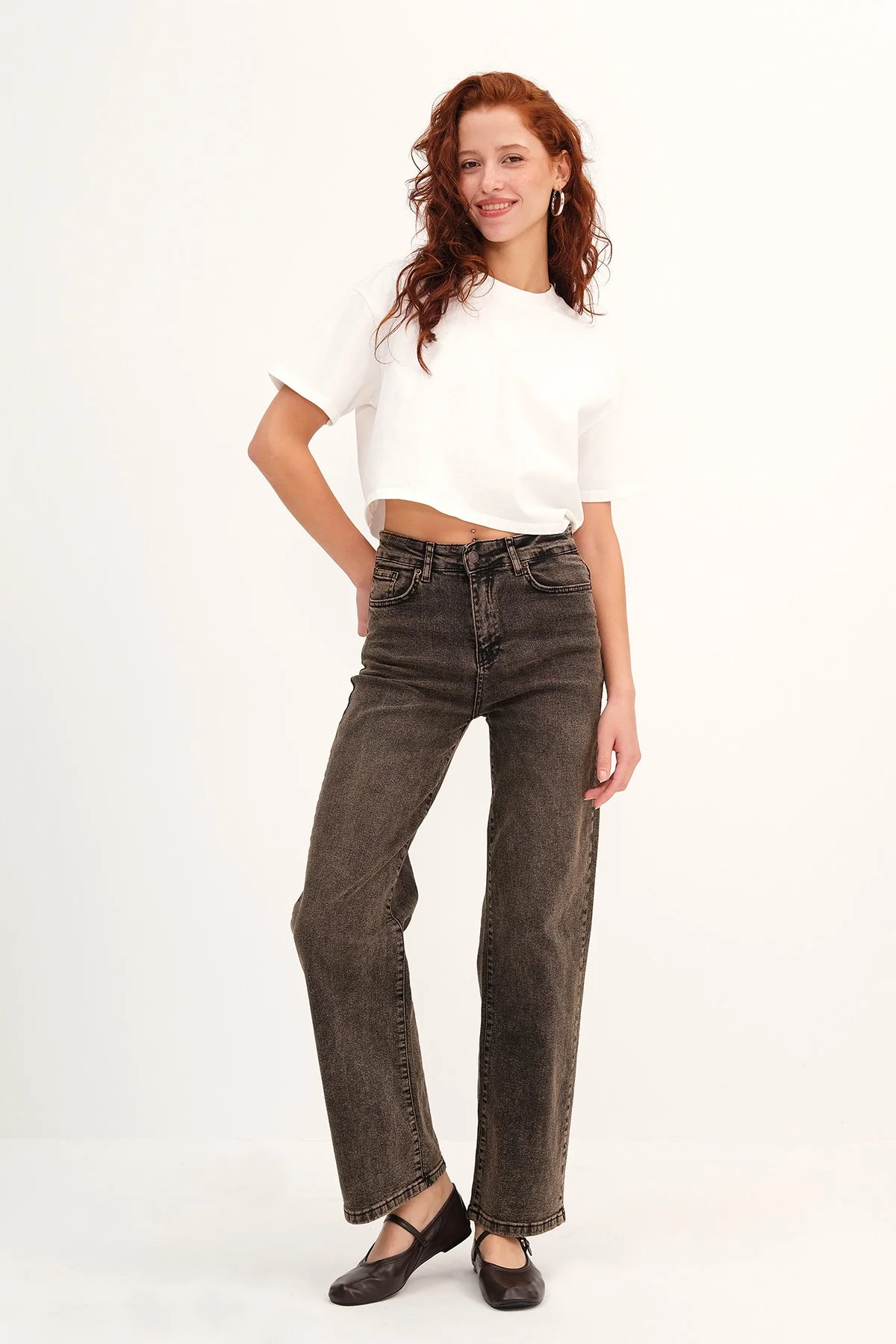 Wide Leg Jean Pants - Image 24