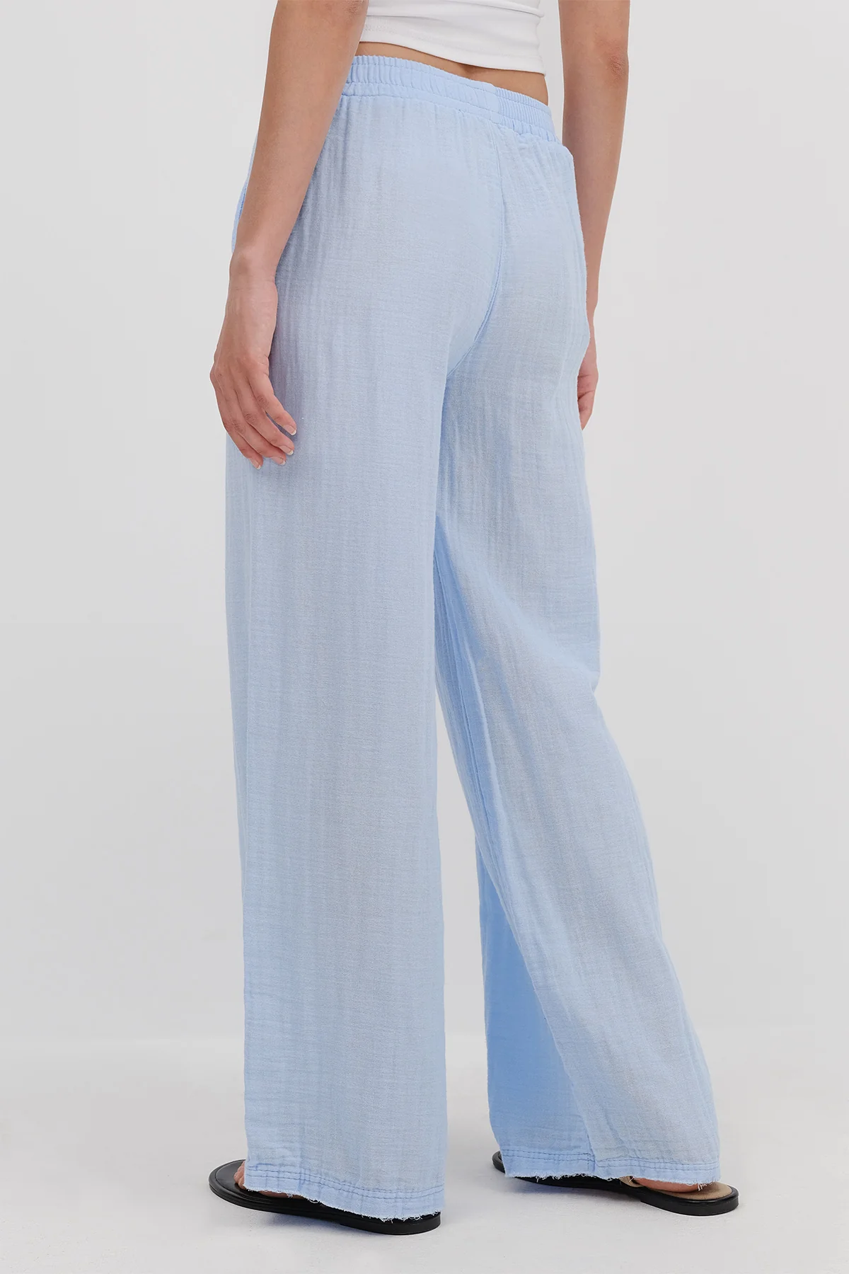 Wide-Leg Trousers With Elastic Waist - Image 29