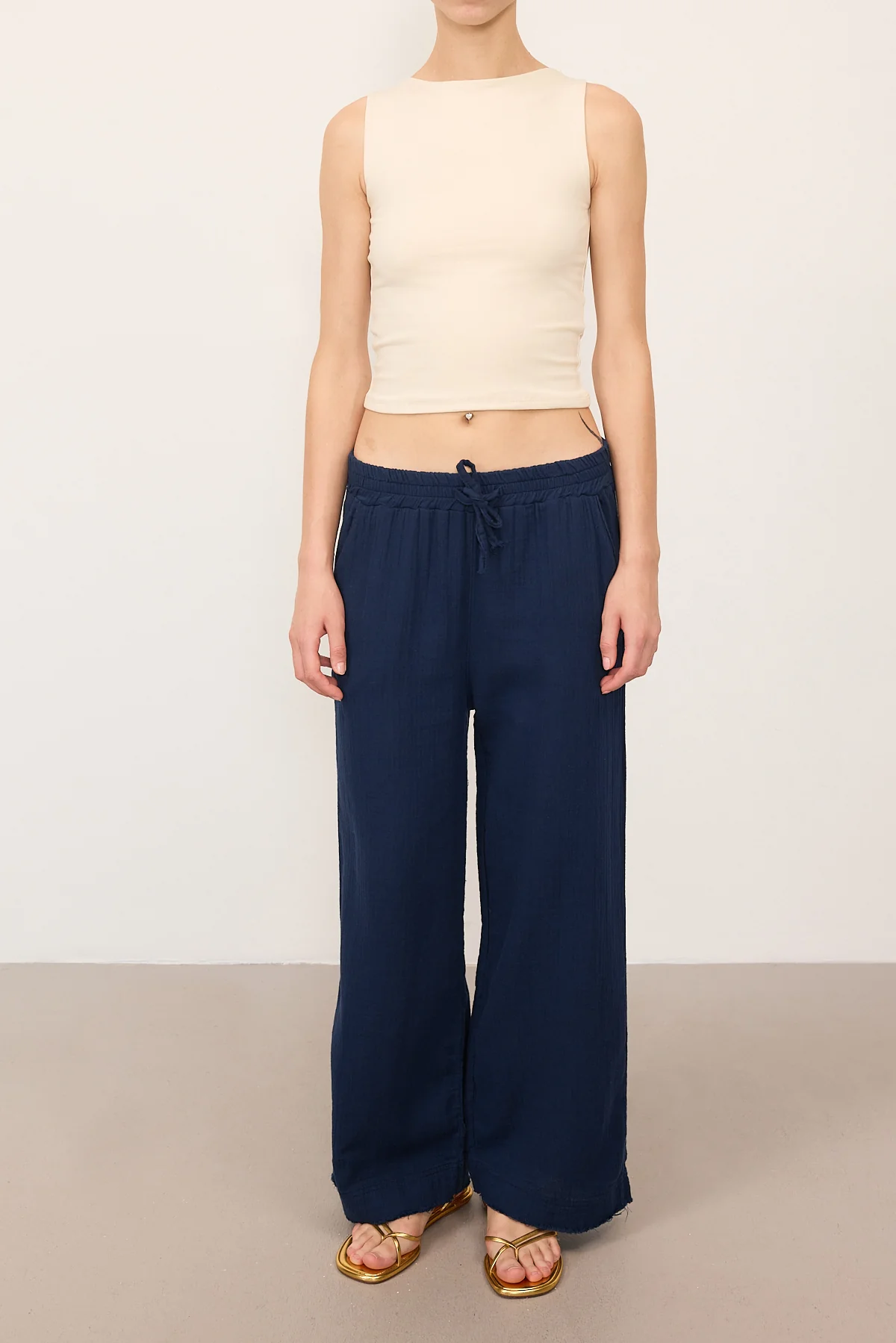 Wide-Leg Trousers With Elastic Waist - Image 35
