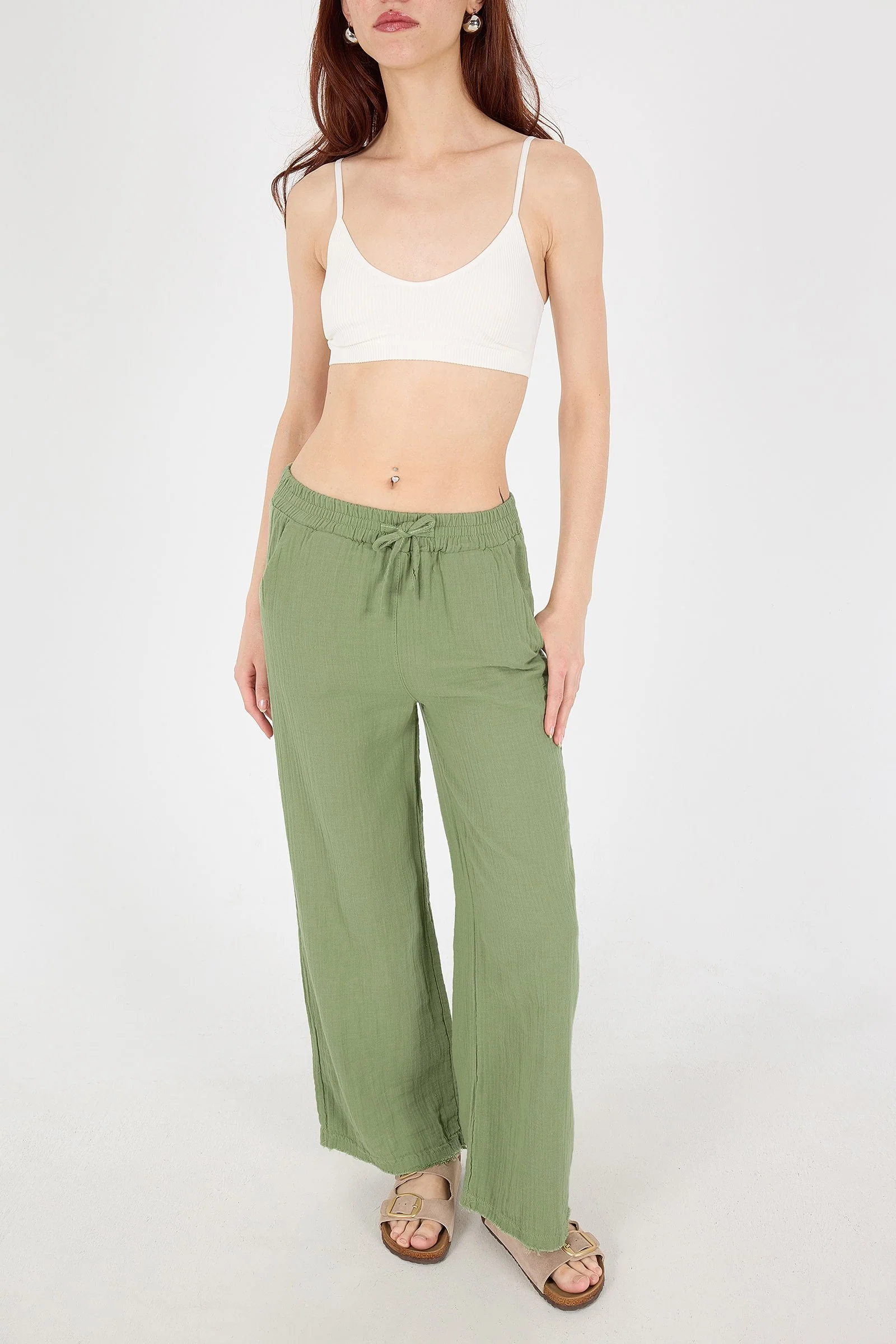 Wide-Leg Trousers With Elastic Waist - Image 42