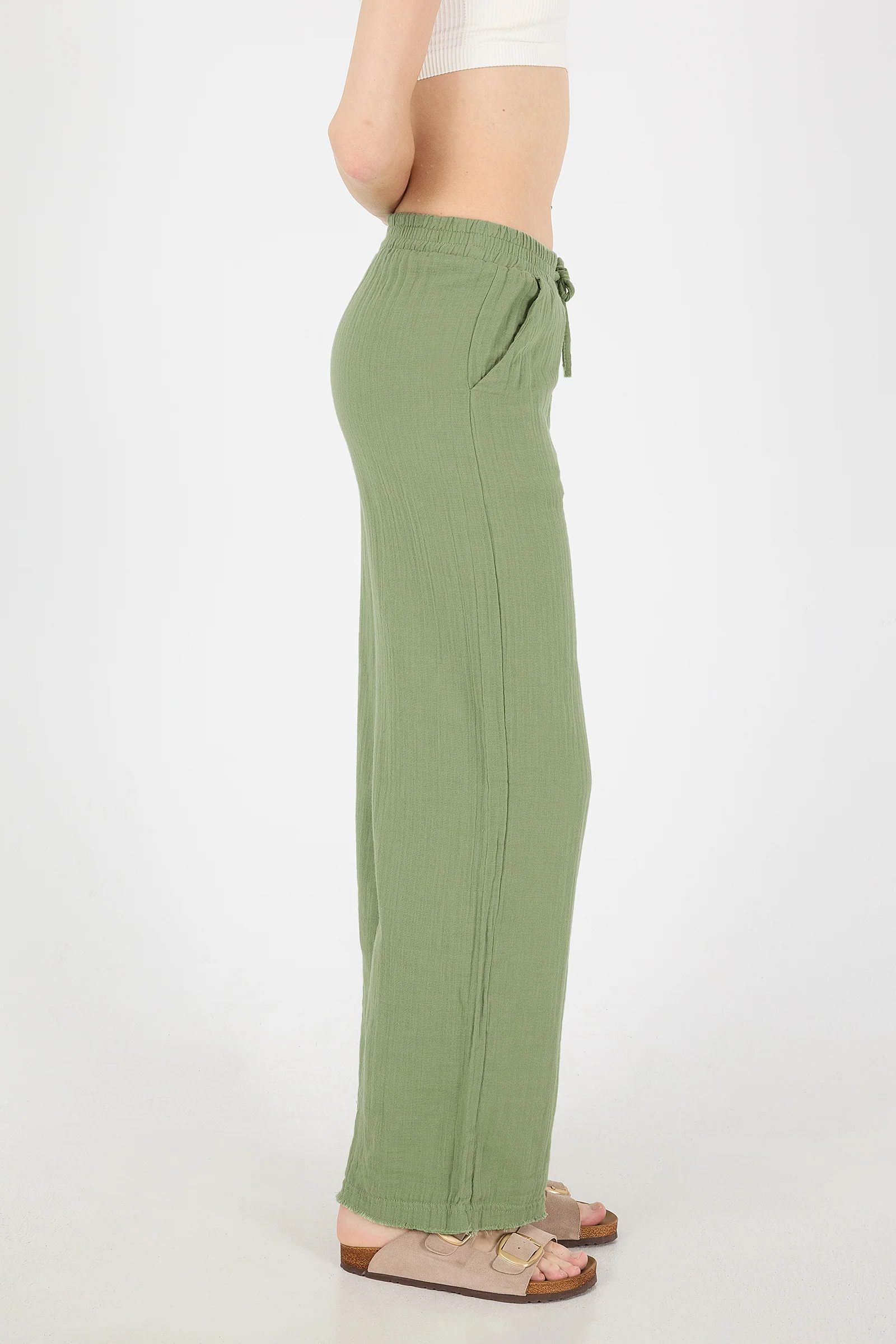 Wide-Leg Trousers With Elastic Waist - Image 45