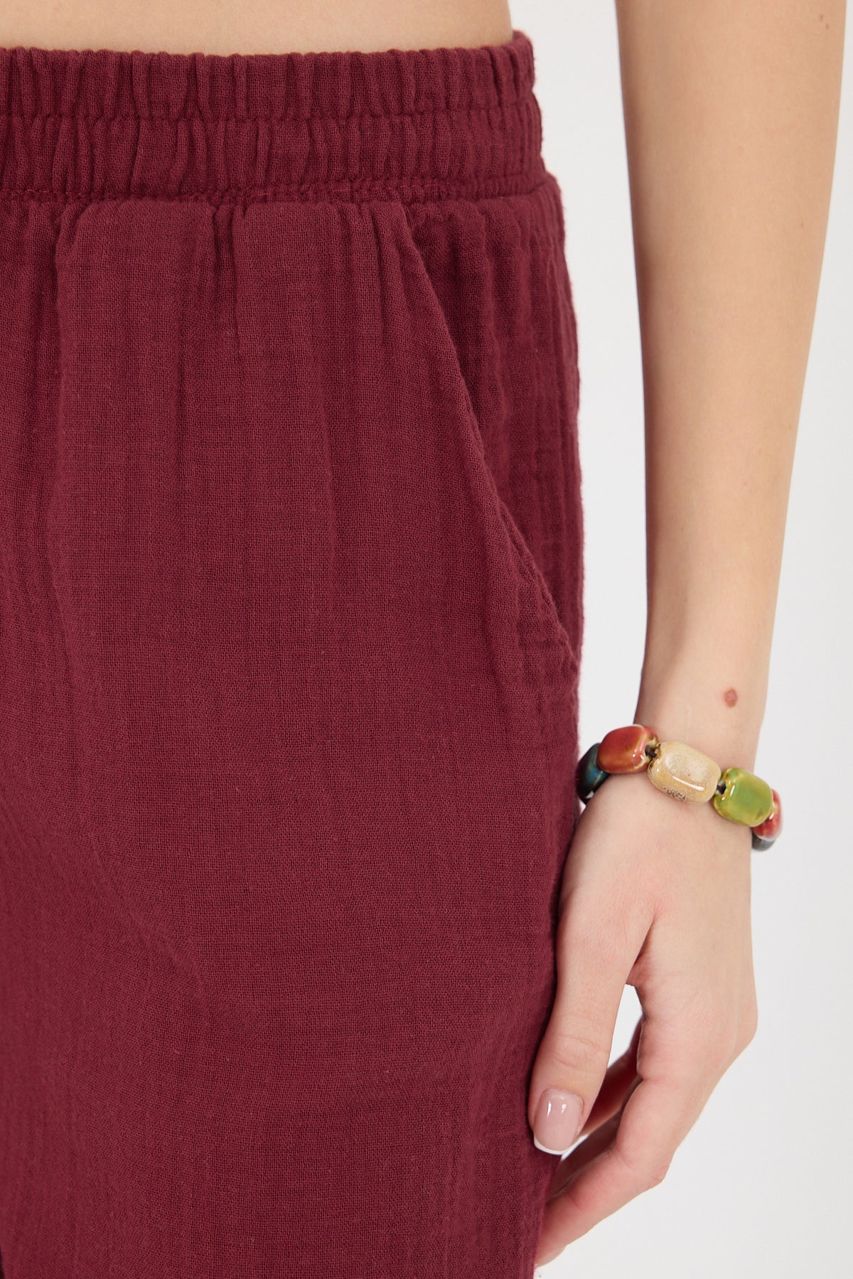 Wide-Leg Trousers With Elastic Waist - Image 5