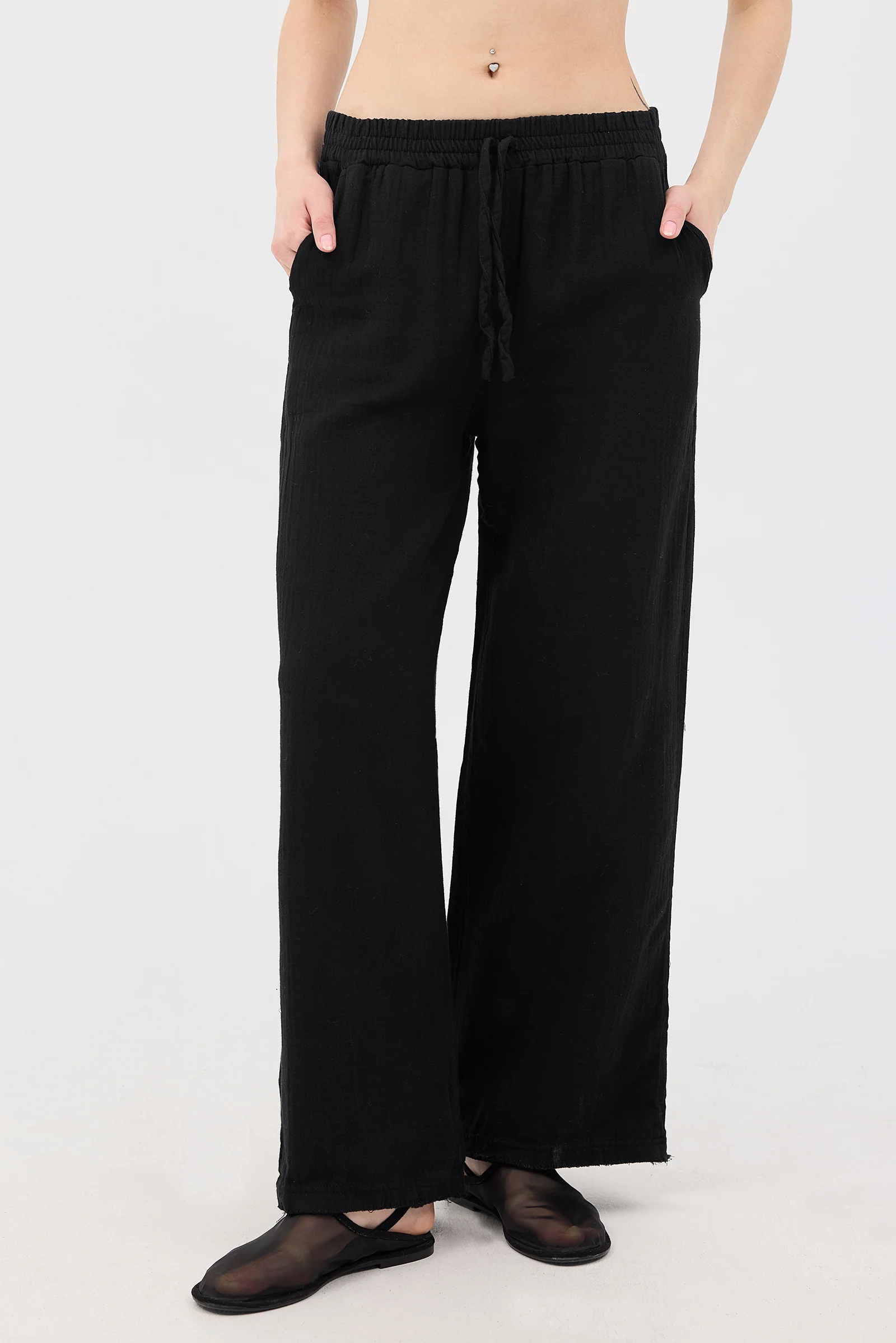 Wide-Leg Trousers With Elastic Waist - Image 57