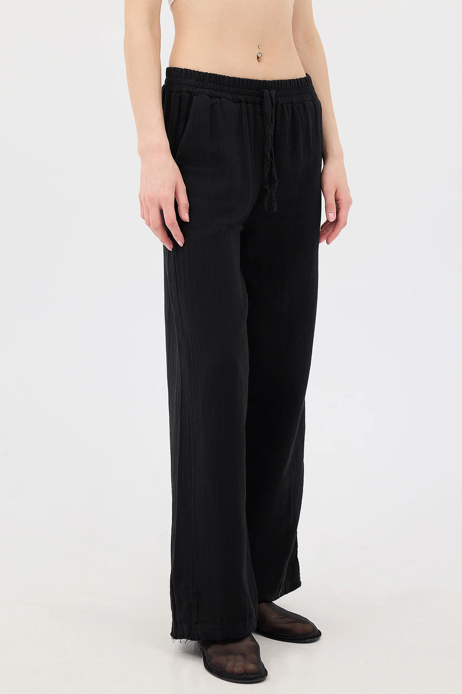 Wide-Leg Trousers With Elastic Waist - Image 59