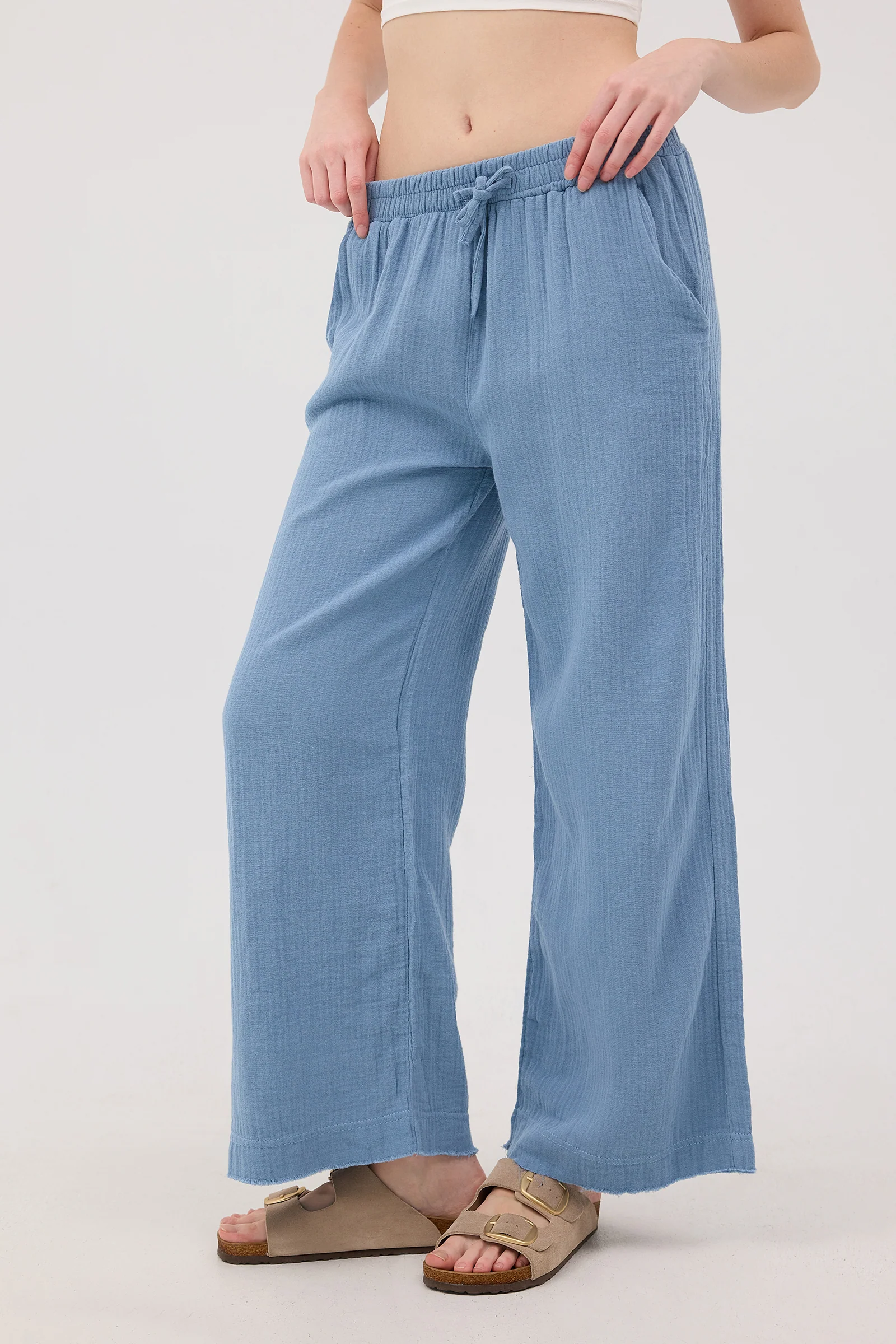 Wide-Leg Trousers With Elastic Waist - Image 61