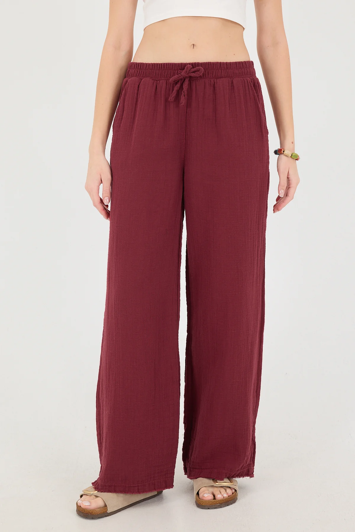 Wide-Leg Trousers With Elastic Waist - Image 7