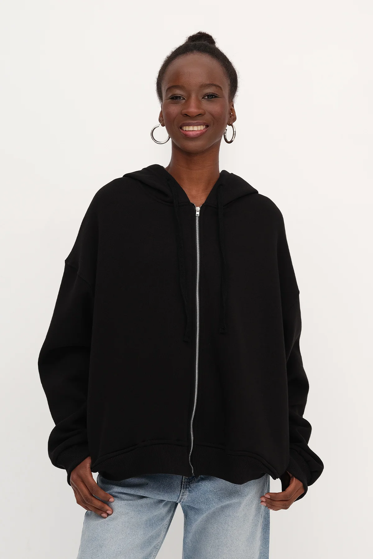 Zip-up Brushed Sweatshirt - Image 10