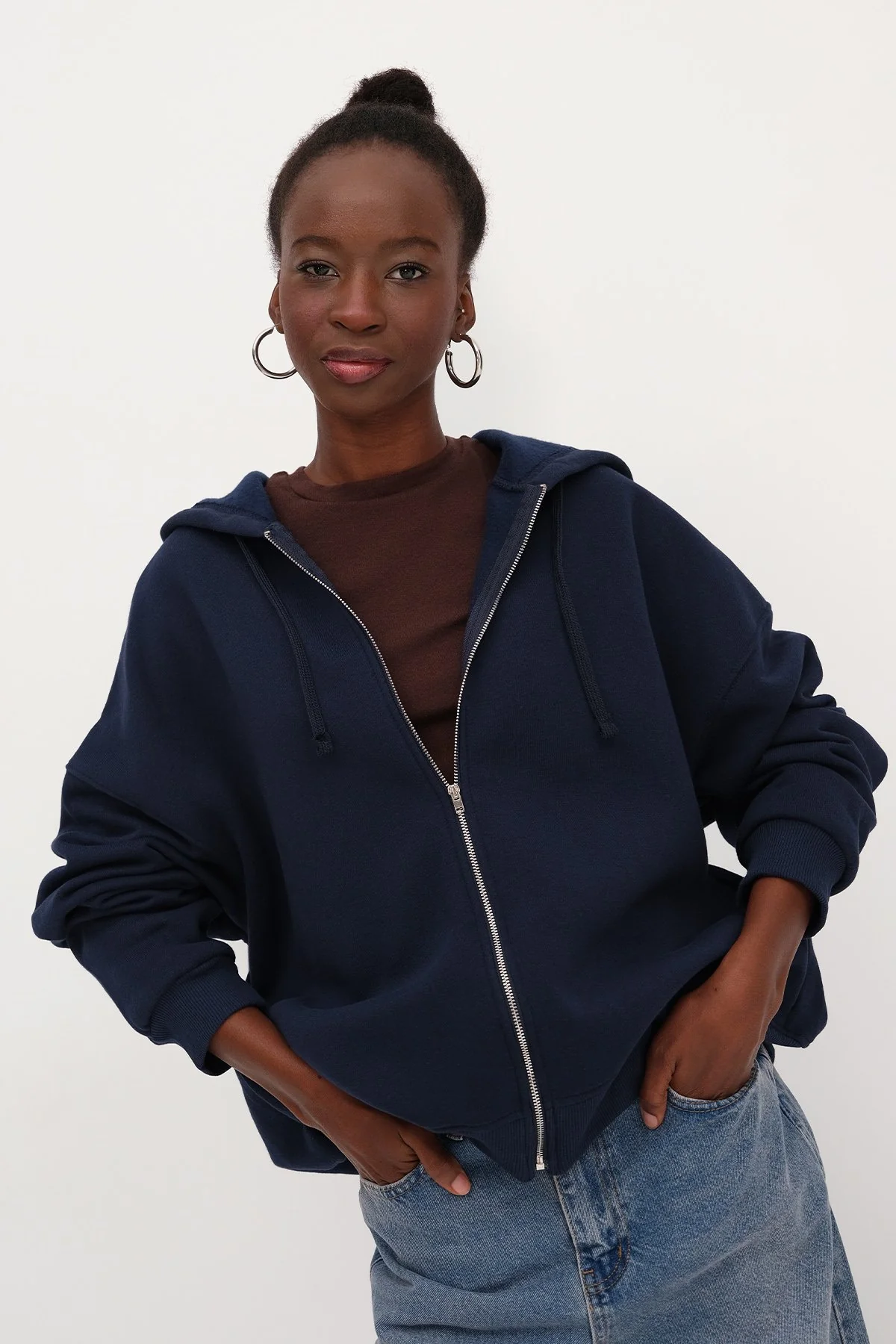 Zip-up Brushed Sweatshirt - Image 13