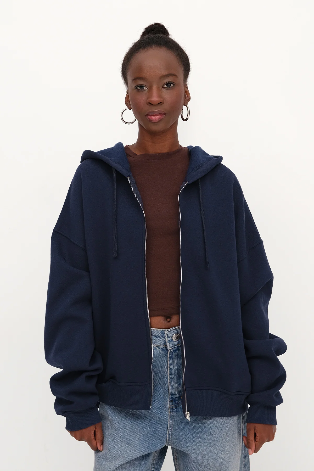 Zip-up Brushed Sweatshirt - Image 14