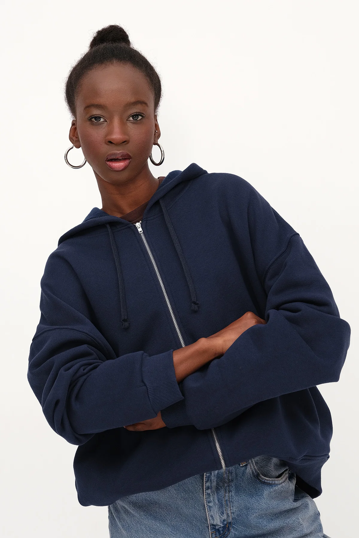 Zip-up Brushed Sweatshirt - Image 16