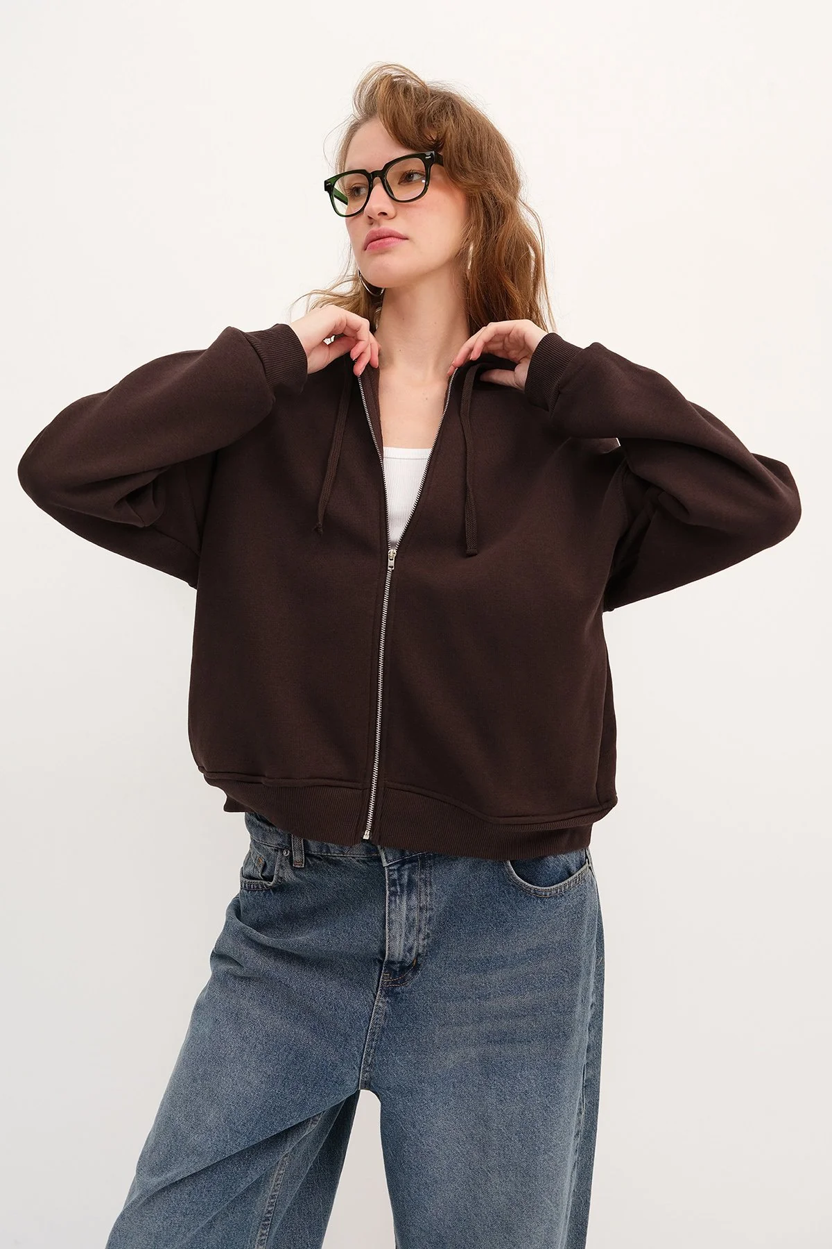 Zip-up Brushed Sweatshirt - Image 25