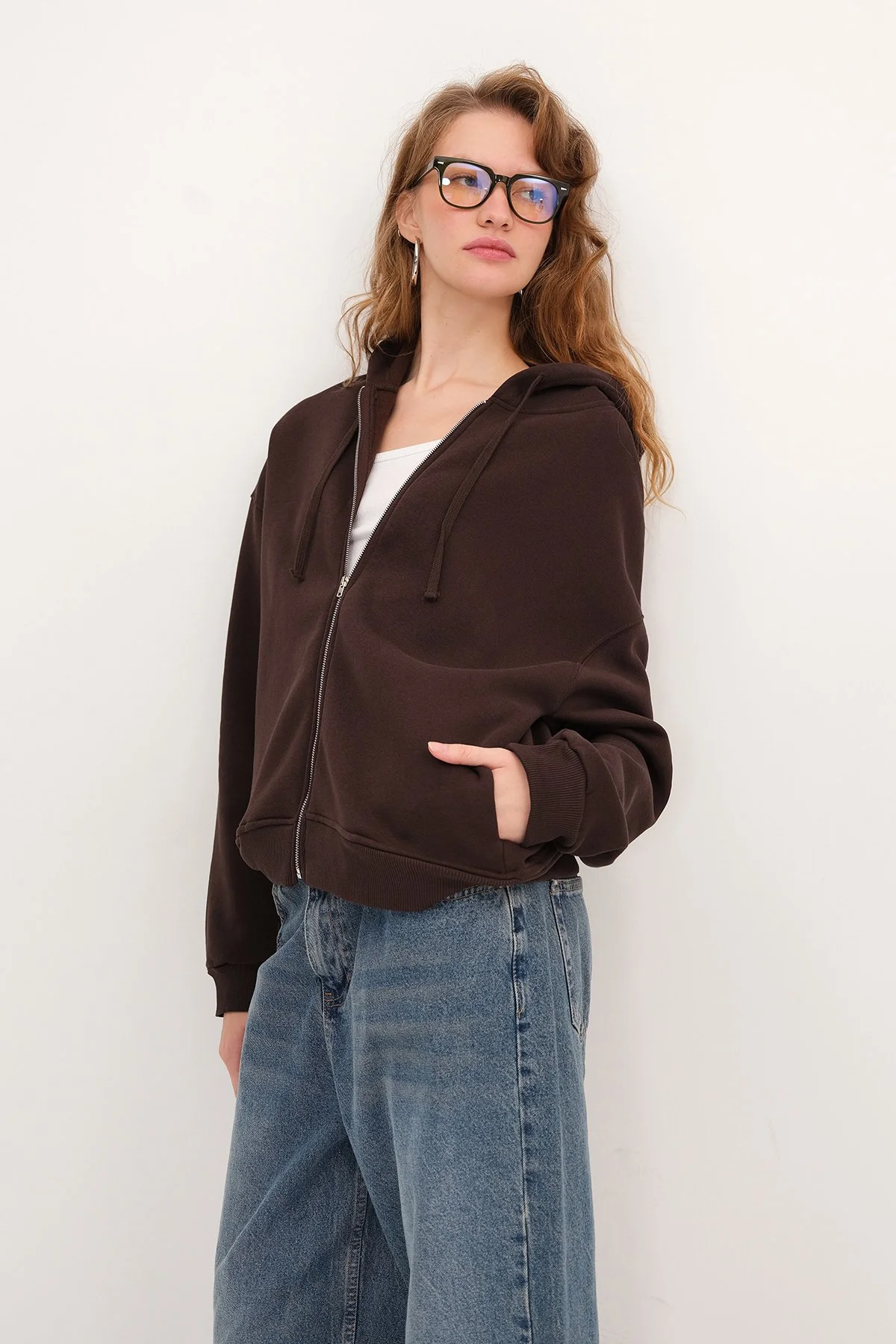 Zip-up Brushed Sweatshirt - Image 29