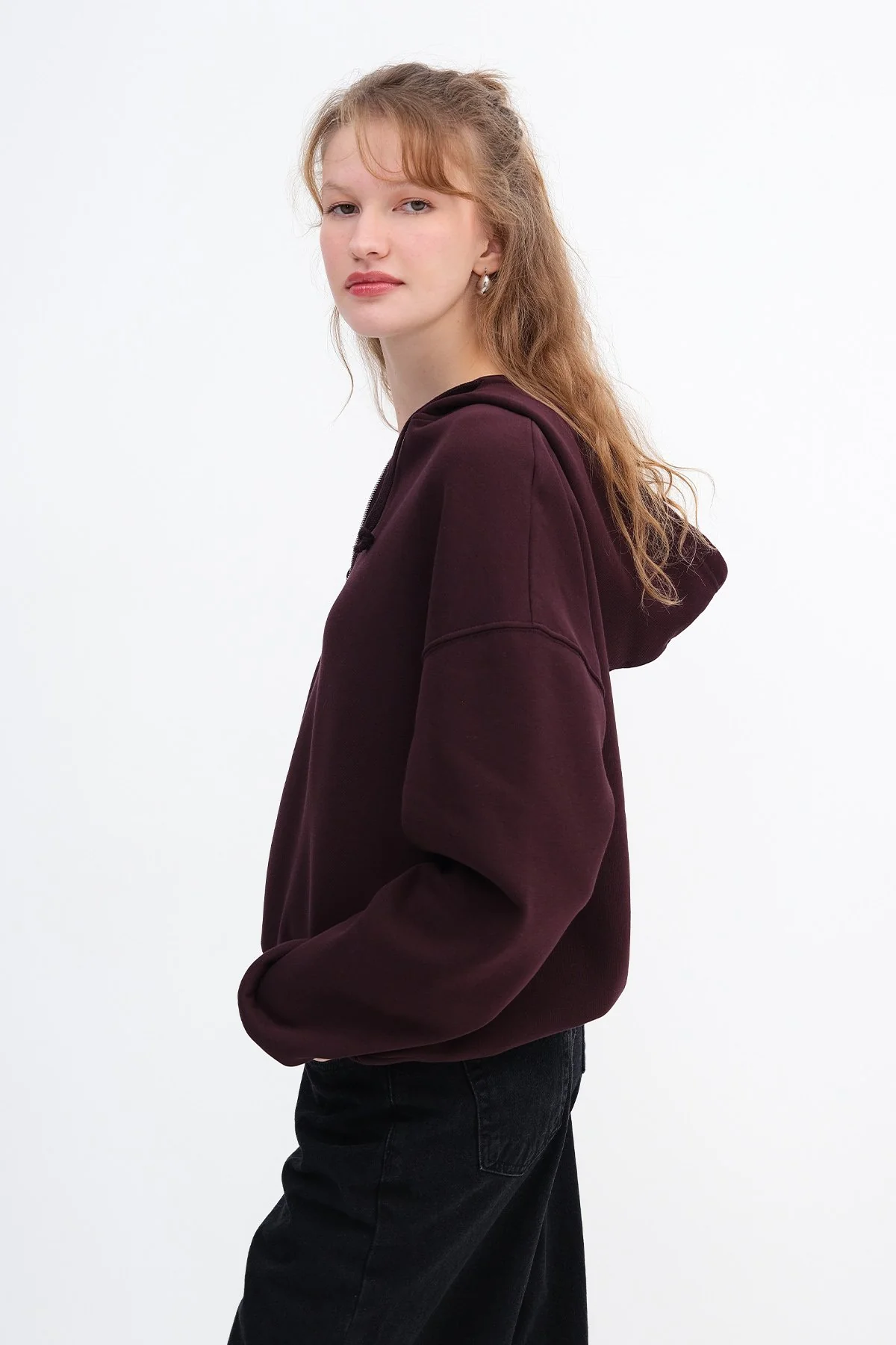 Zip-up Brushed Sweatshirt - Image 7